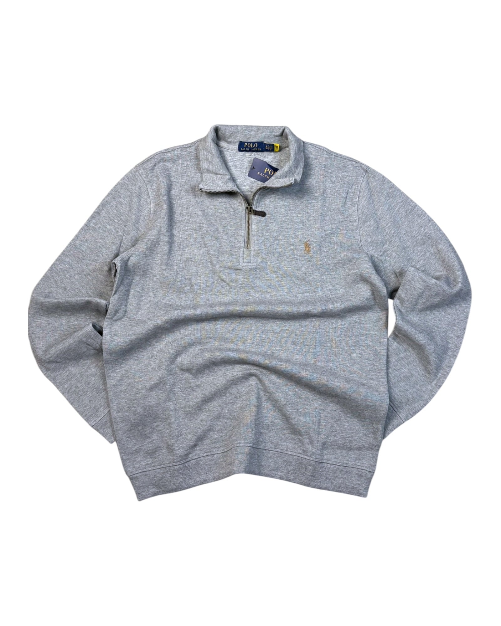 Deadstock Polo Ralph Lauren 1/4 Zip Sweater | Grey | Size XL