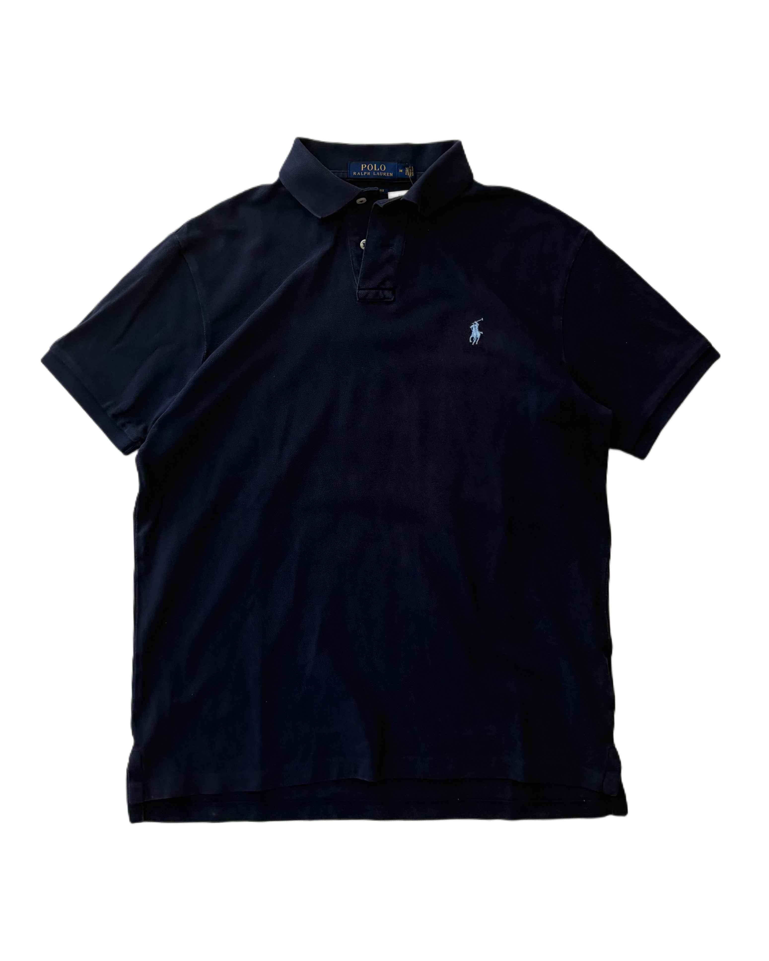 Polo Ralph Lauren Polo T-shirt Navy Blue (M) - Gods Thrift Athens
