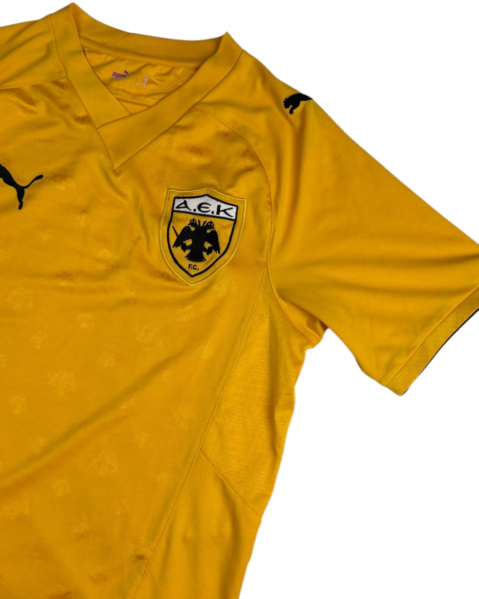Vintage 2007 Puma x AEK Athens Football Jersey | Yellow | Size M