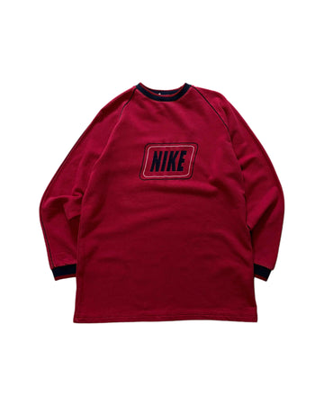 Vintage Nike Crewneck "Made in USA" Red (M) - Gods Thrift Athens