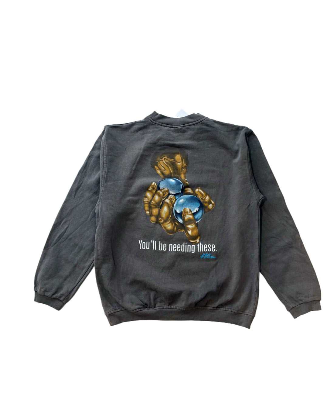 No Fear Crewneck in Grey (M) - Gods Thrift Athens