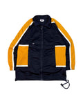 Vintage Reebok Jacket Navy Blue - Yellow (M) - Gods Thrift Athens