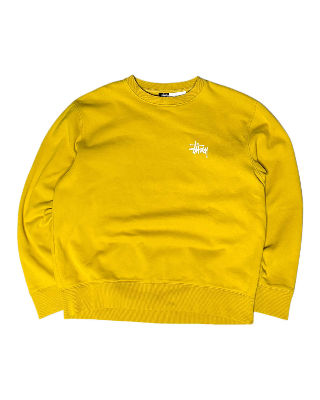 Stussy Crewneck Mustard (M) - Gods Thrift Athens