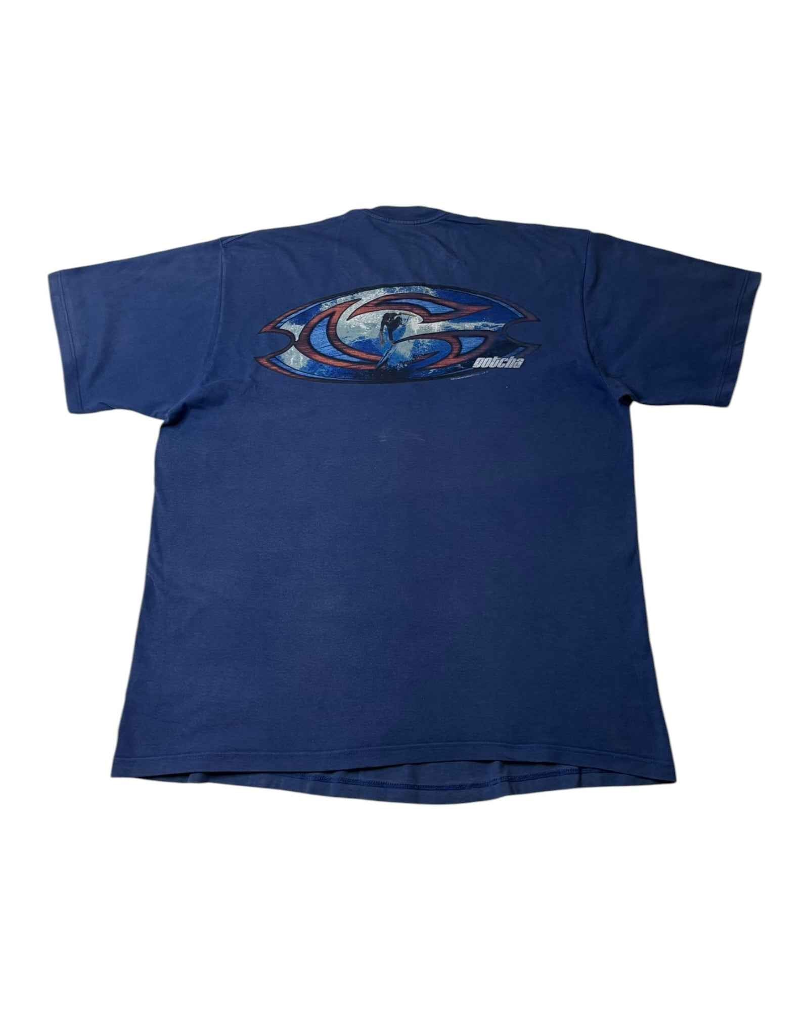 Vintage 2000s Gotcha Surf Tee | Navy Blue | Size L