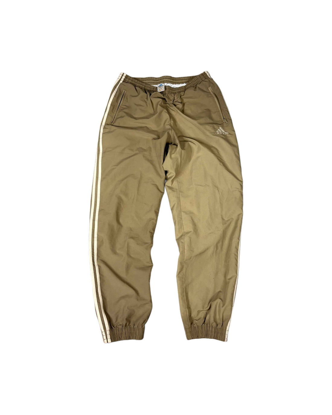 Vintage Adidas 3 stripes Sweatpants Beige (L)