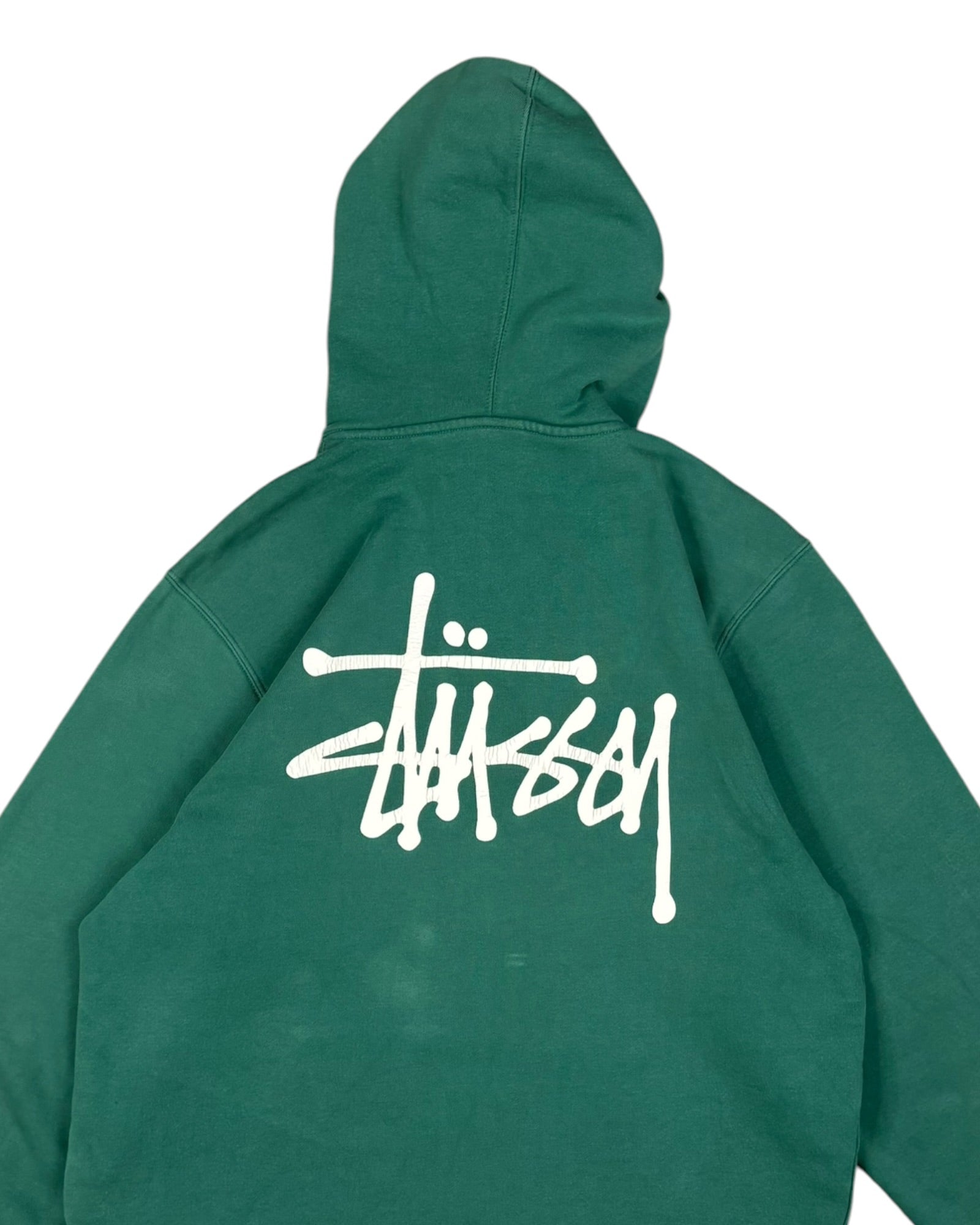 Vintage Stussy Hoodie | Green | Size L