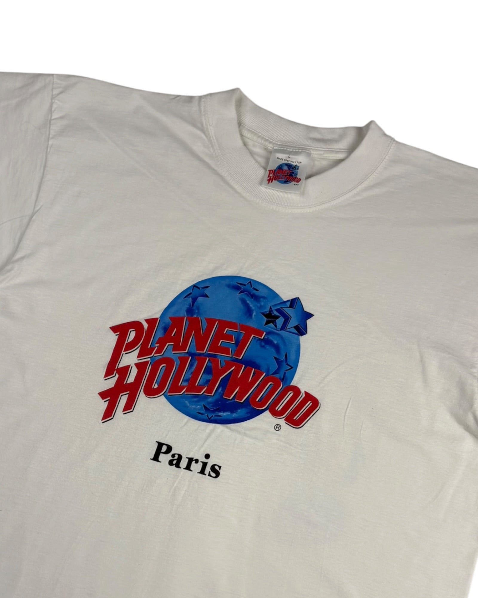 Vintage Planet Hollywood Paris Tee | White | Size L