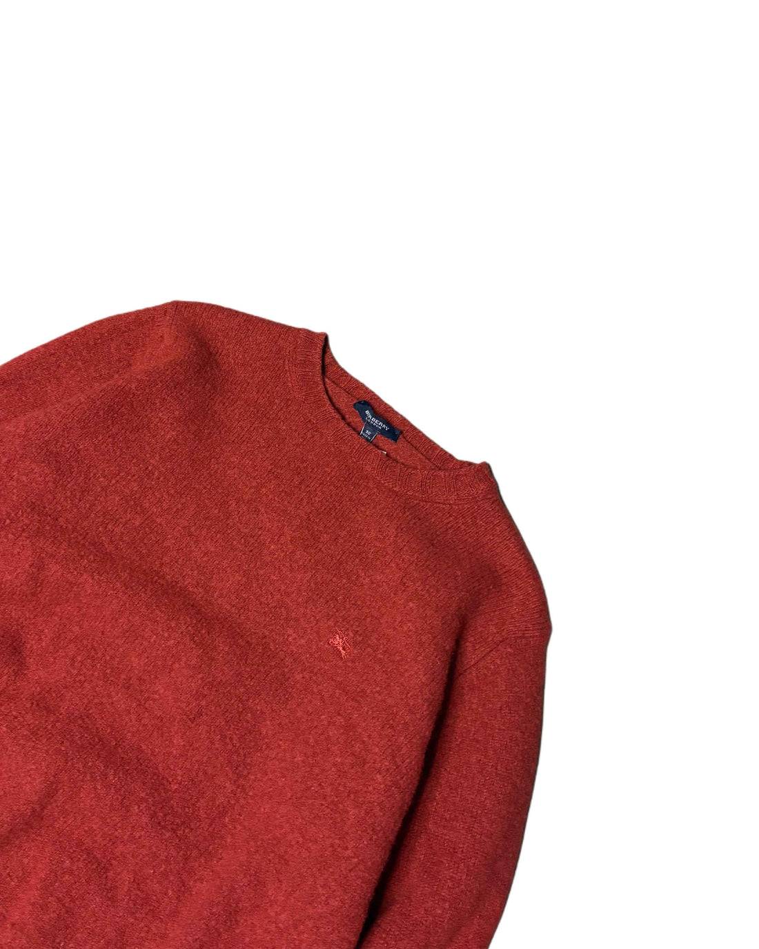 Vintage Burberry Knit Sweater Rust Orange Womens (M) - Gods Thrift Athens