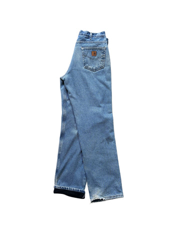 Carhartt B155 DST Denim Jeans FLEECE LINED RELAXED FIT (W33 L34)