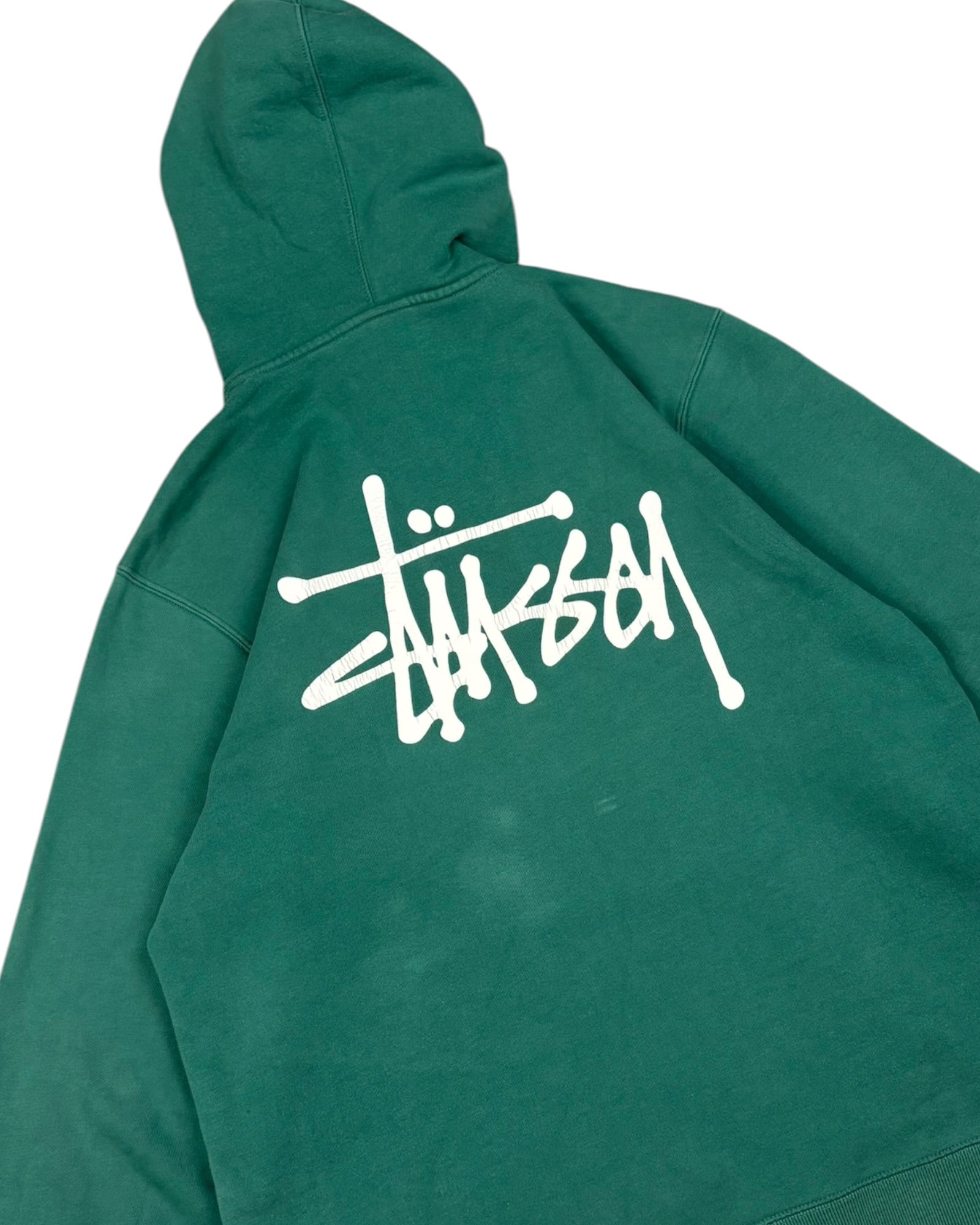 Vintage Stussy Hoodie | Green | Size L