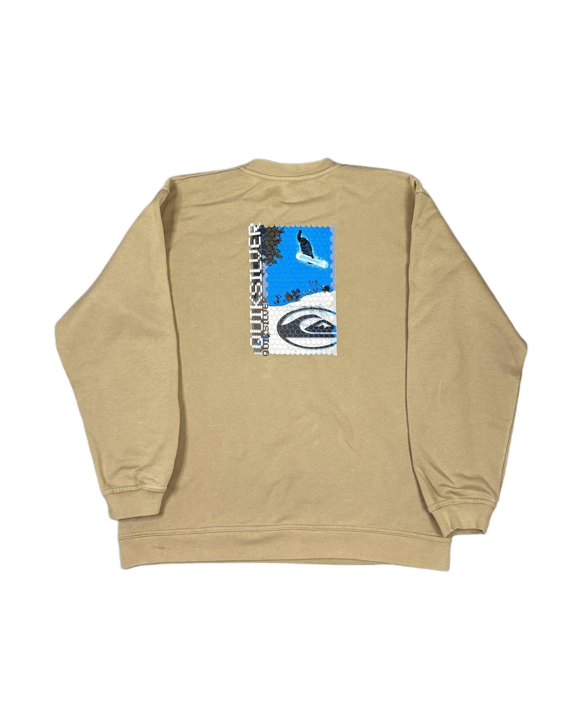 Vintage 00s Quiksilver Crewneck Beige (M)