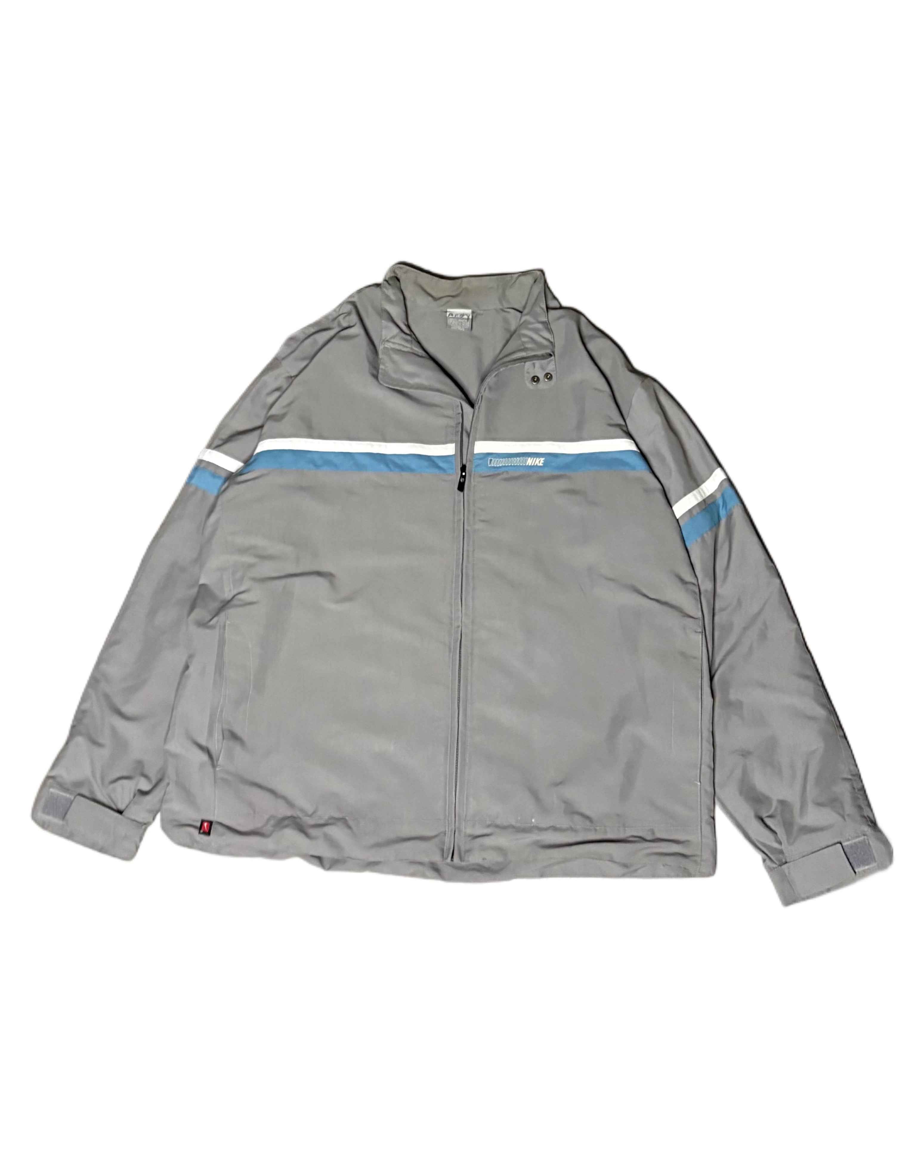 Vintage Nike Sports Jacket Grey (XL) - Gods Thrift Athens