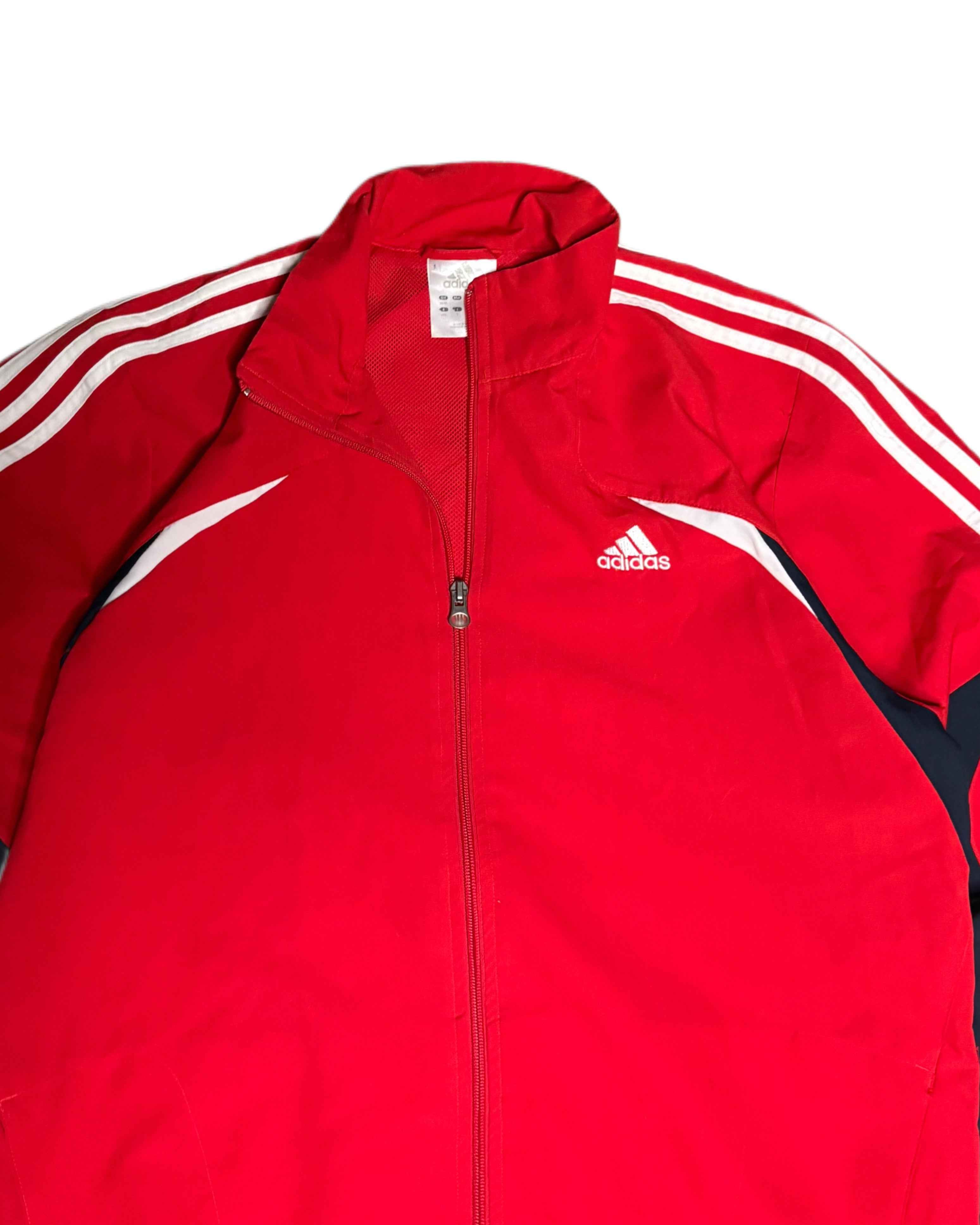 Vintage Adidas Sports Jacket Red (M) - Gods Thrift Athens