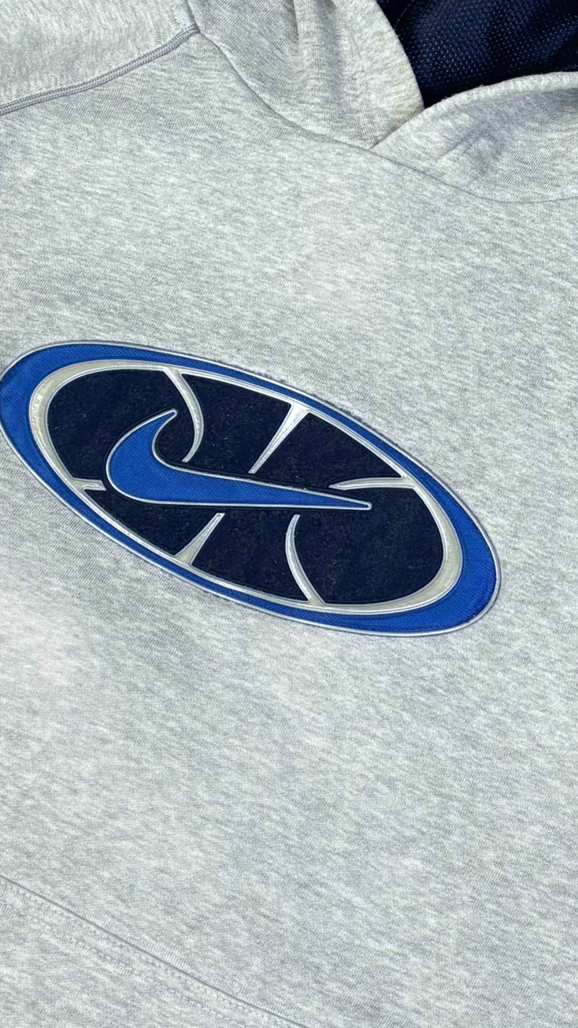 90s Nike Basketball Hoodie Grey (L) - Gods Thrift Athens