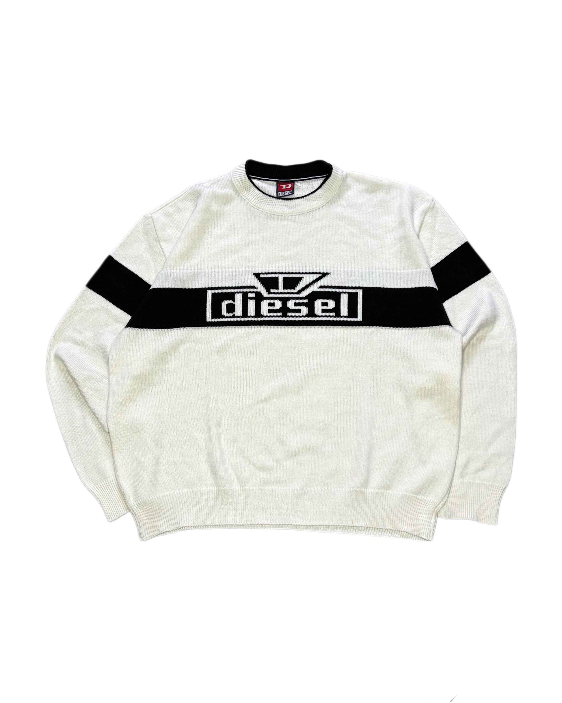 Vintage Diesel Wool Sweater Cream (L) - Gods Thrift Athens
