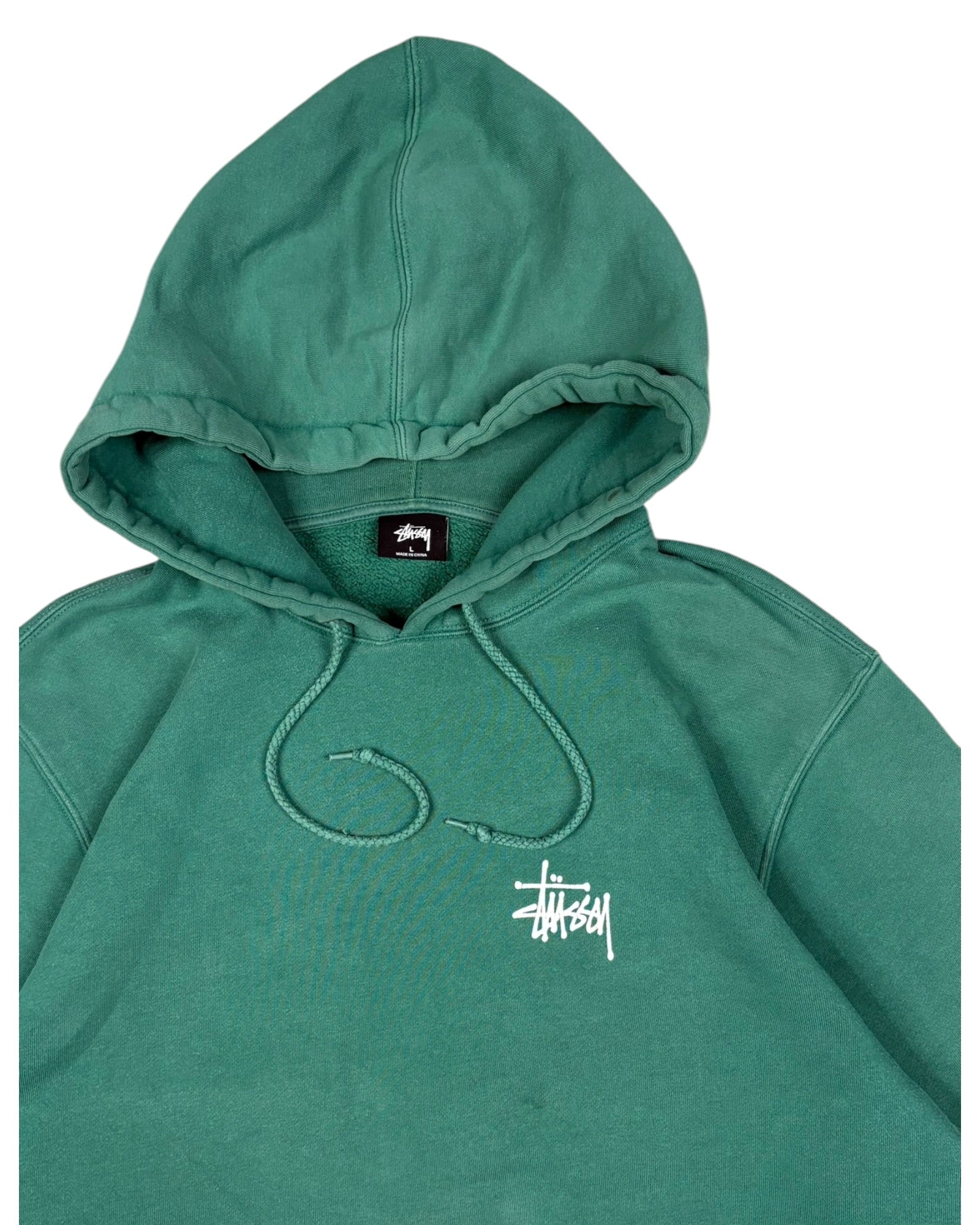 Vintage Stussy Hoodie | Green | Size L