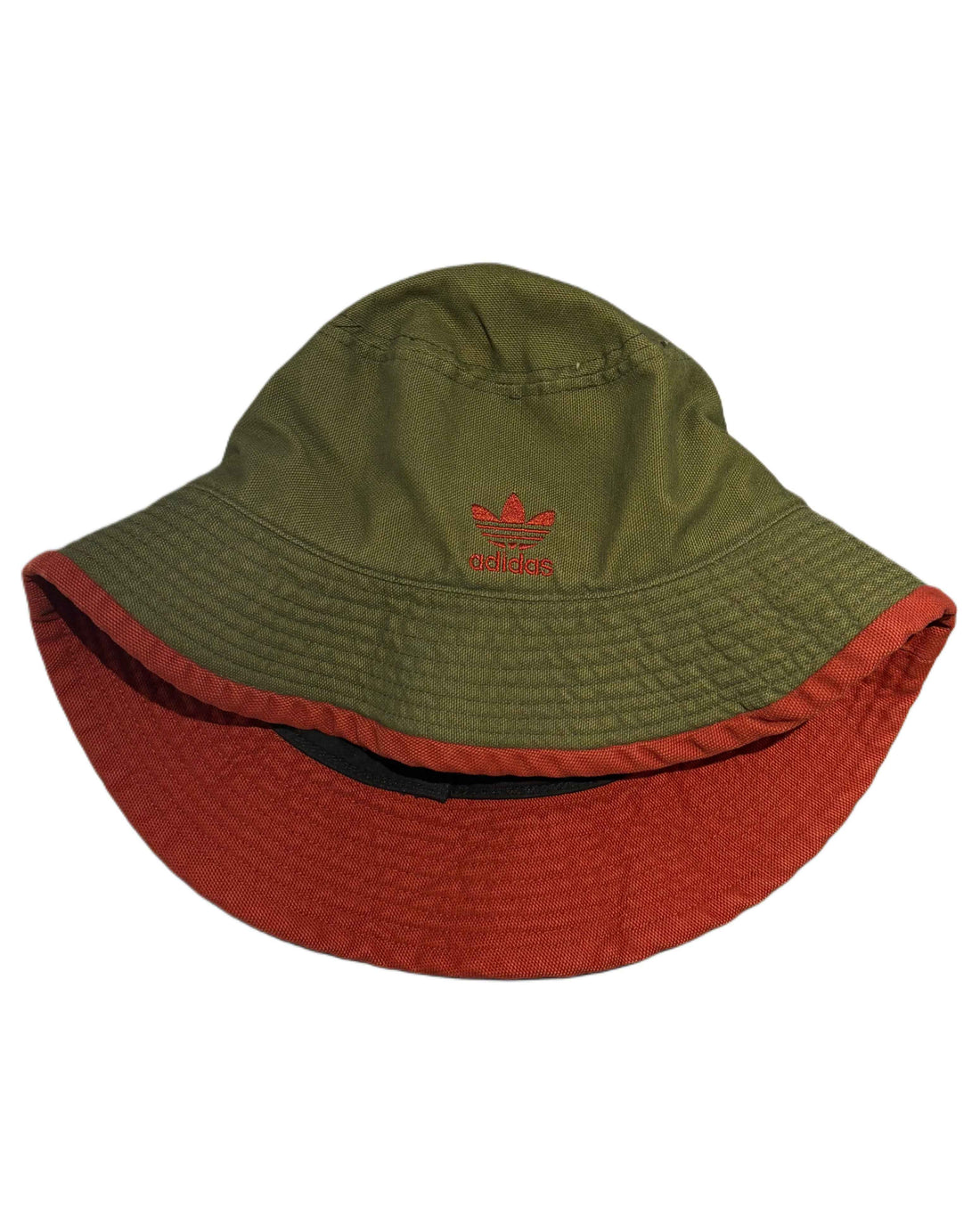 00s Adidas Bucket Hat Olive - Red (M)