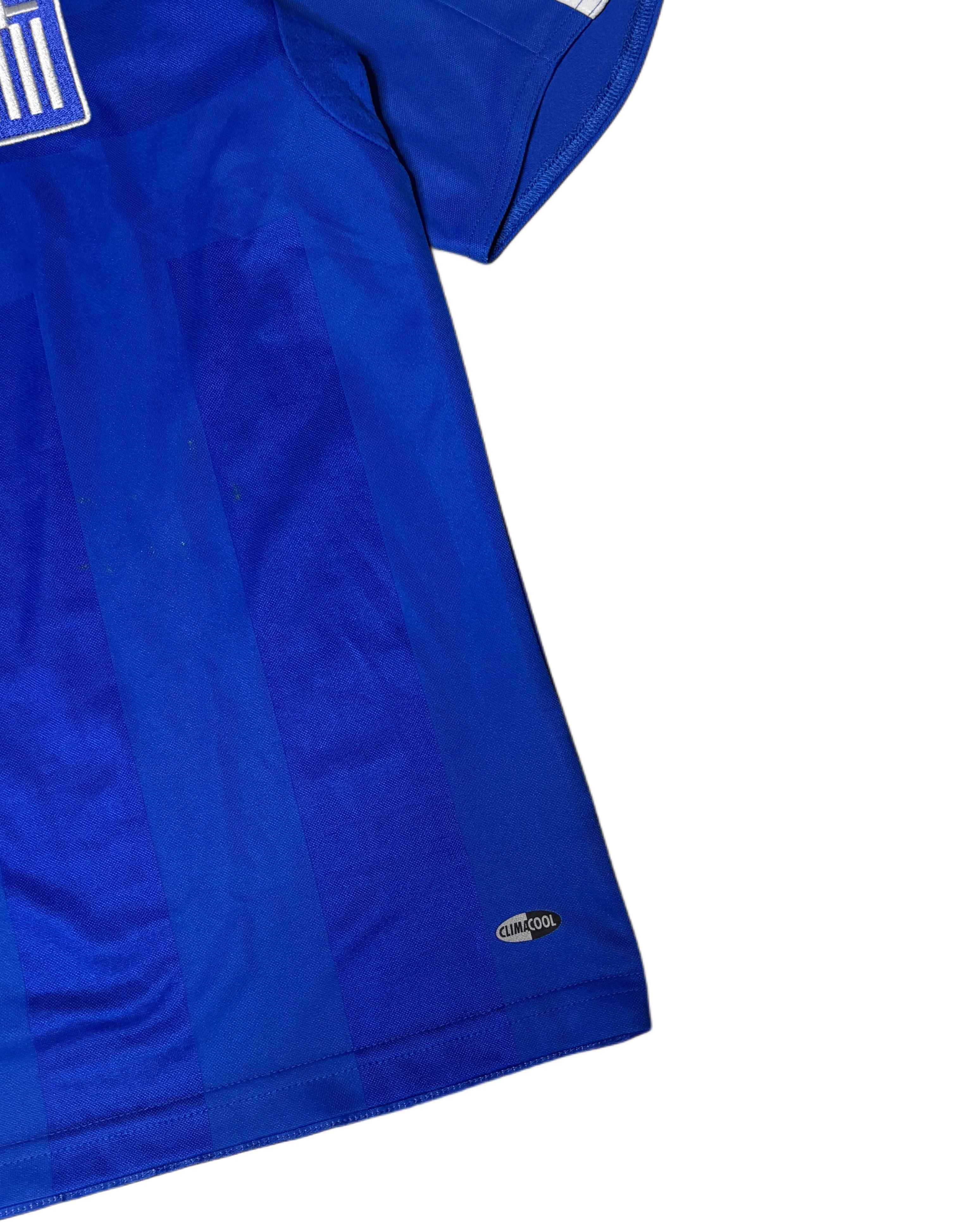 2007-08 Greece National Team Football Tee Blue (S) - Gods Thrift Athens