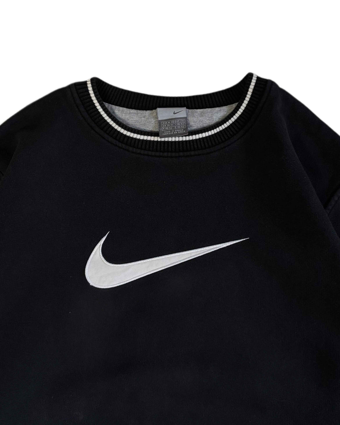 00s Nike Center Swoosh Crewneck Black (M) - Gods Thrift Athens