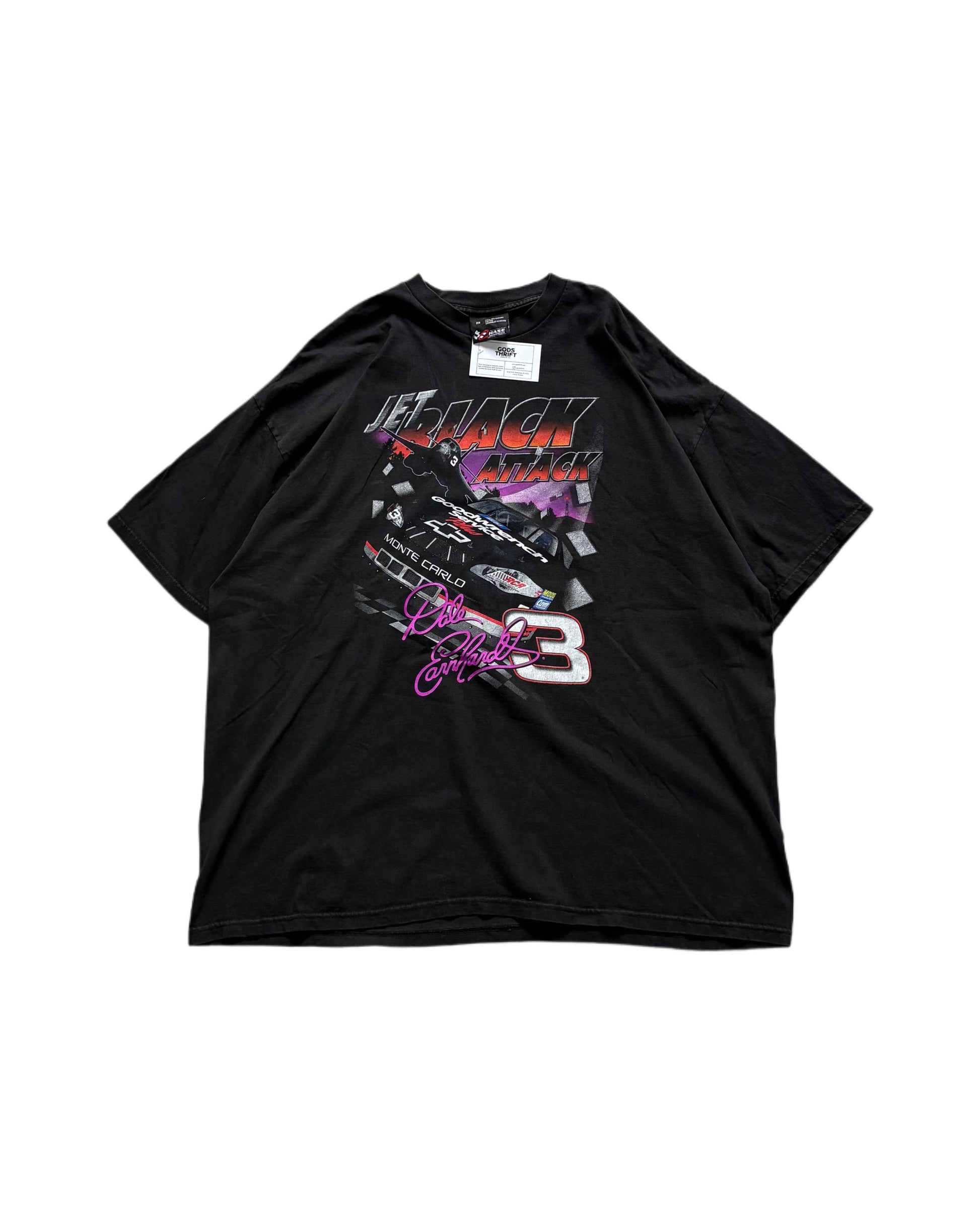 Vintage Nascar T-shirt Black (2XL) - Gods Thrift Athens