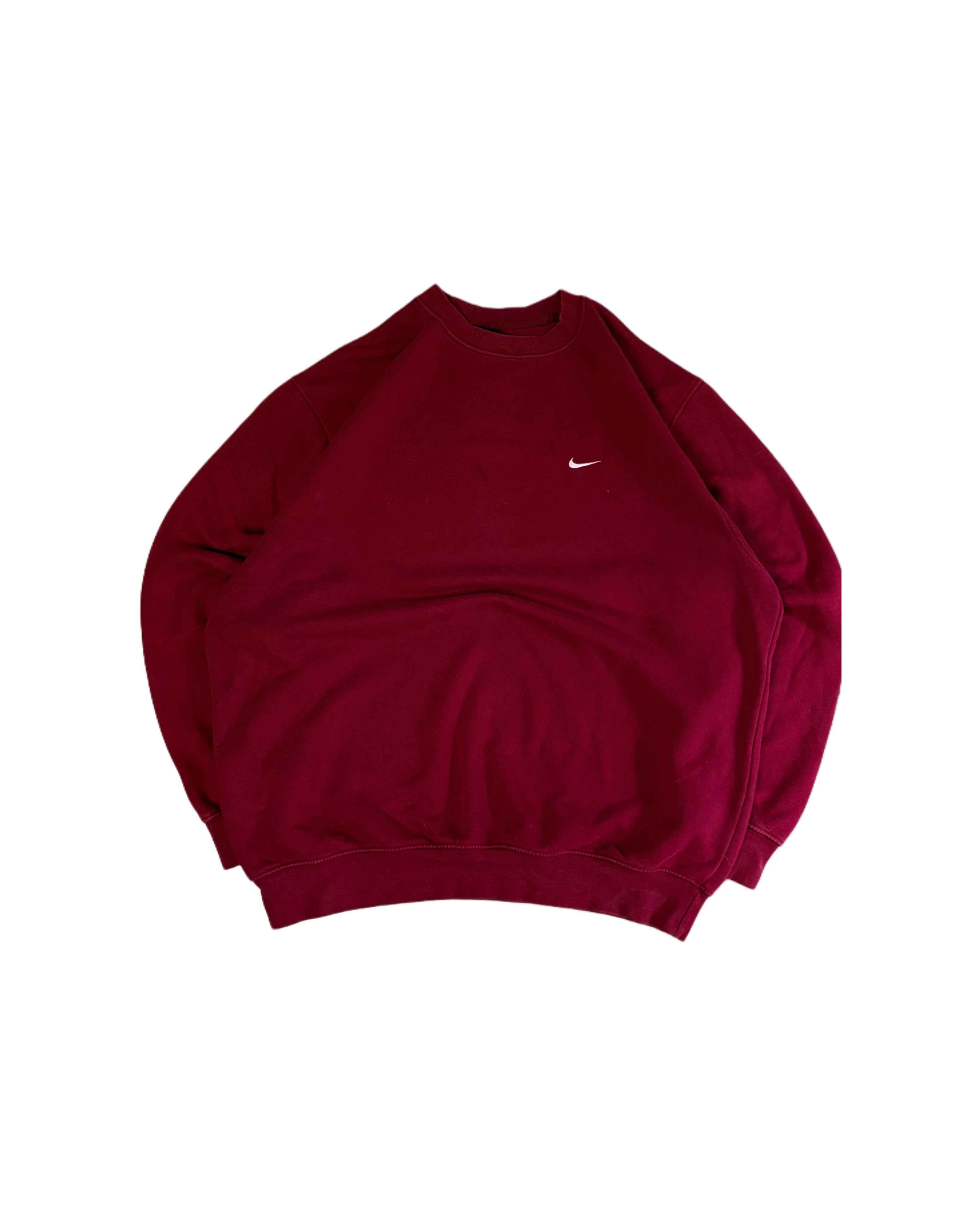 Nike Crewneck Burgudy (L) - Gods Thrift Athens