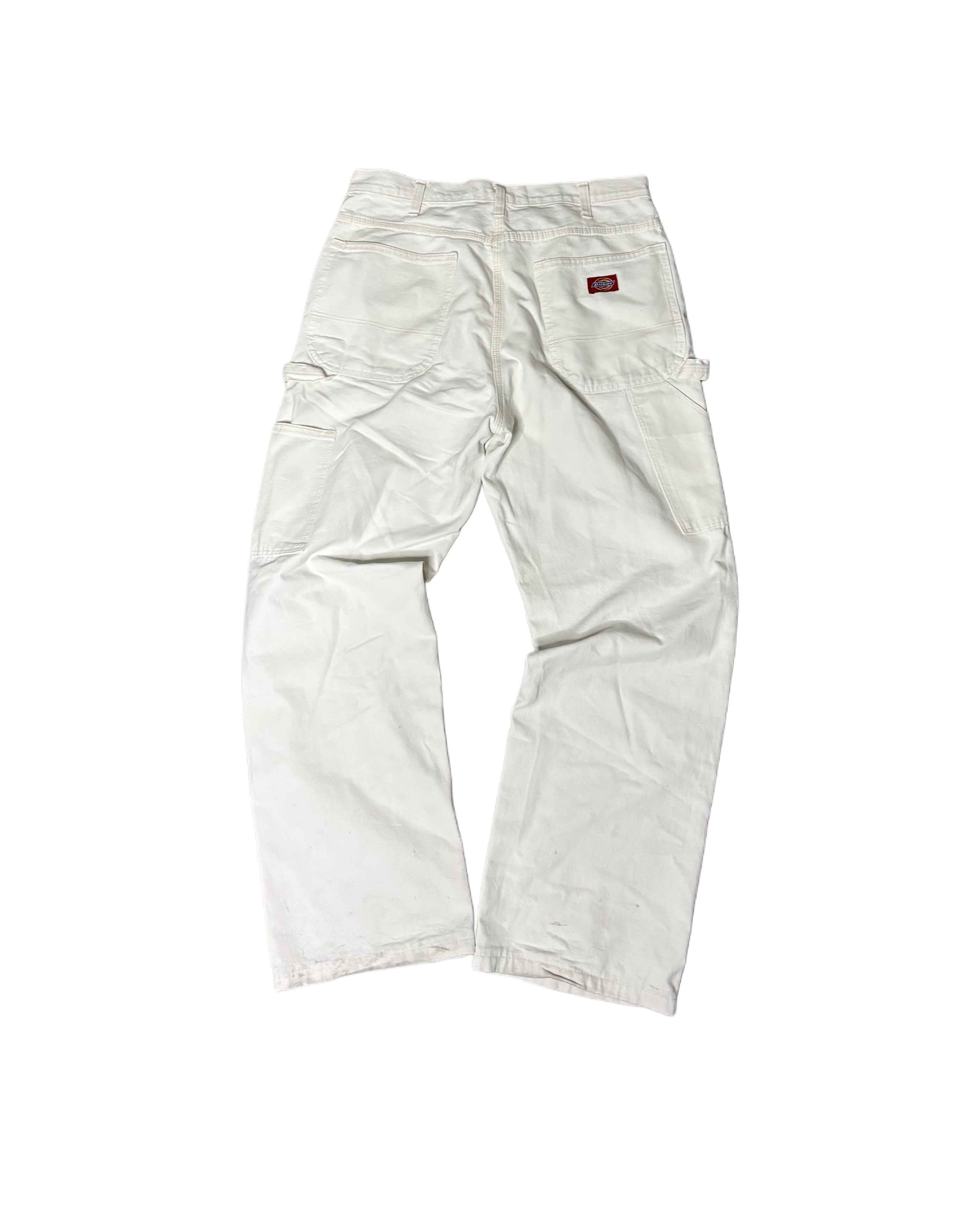 Vintage Carpenter Workpants  Cream (W33) - Gods Thrift Athens