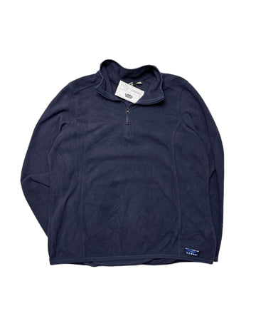 LL Bean Fleece Navy Blue Womens (L) - Gods Thrift Athens