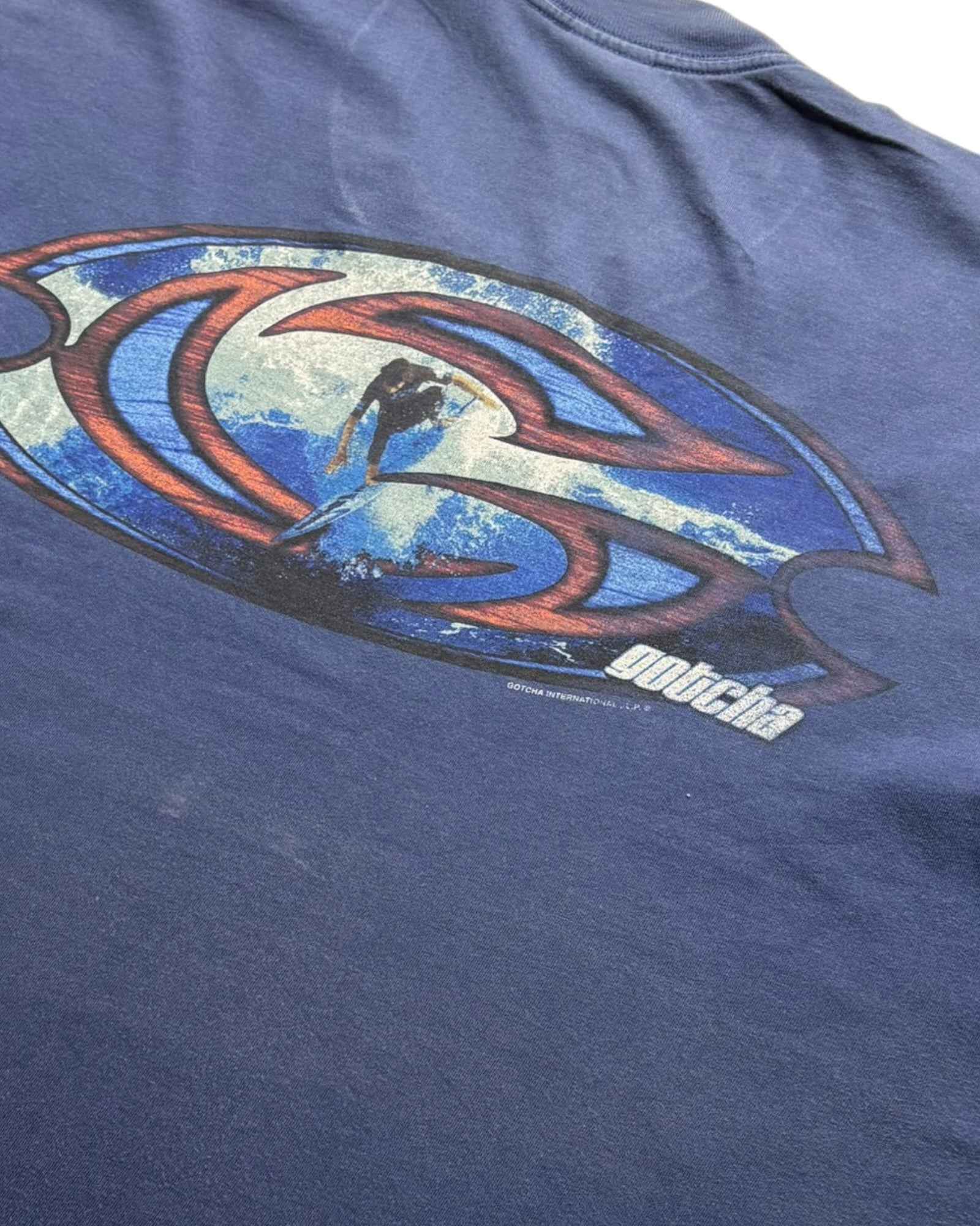 Vintage 2000s Gotcha Surf Tee | Navy Blue | Size L