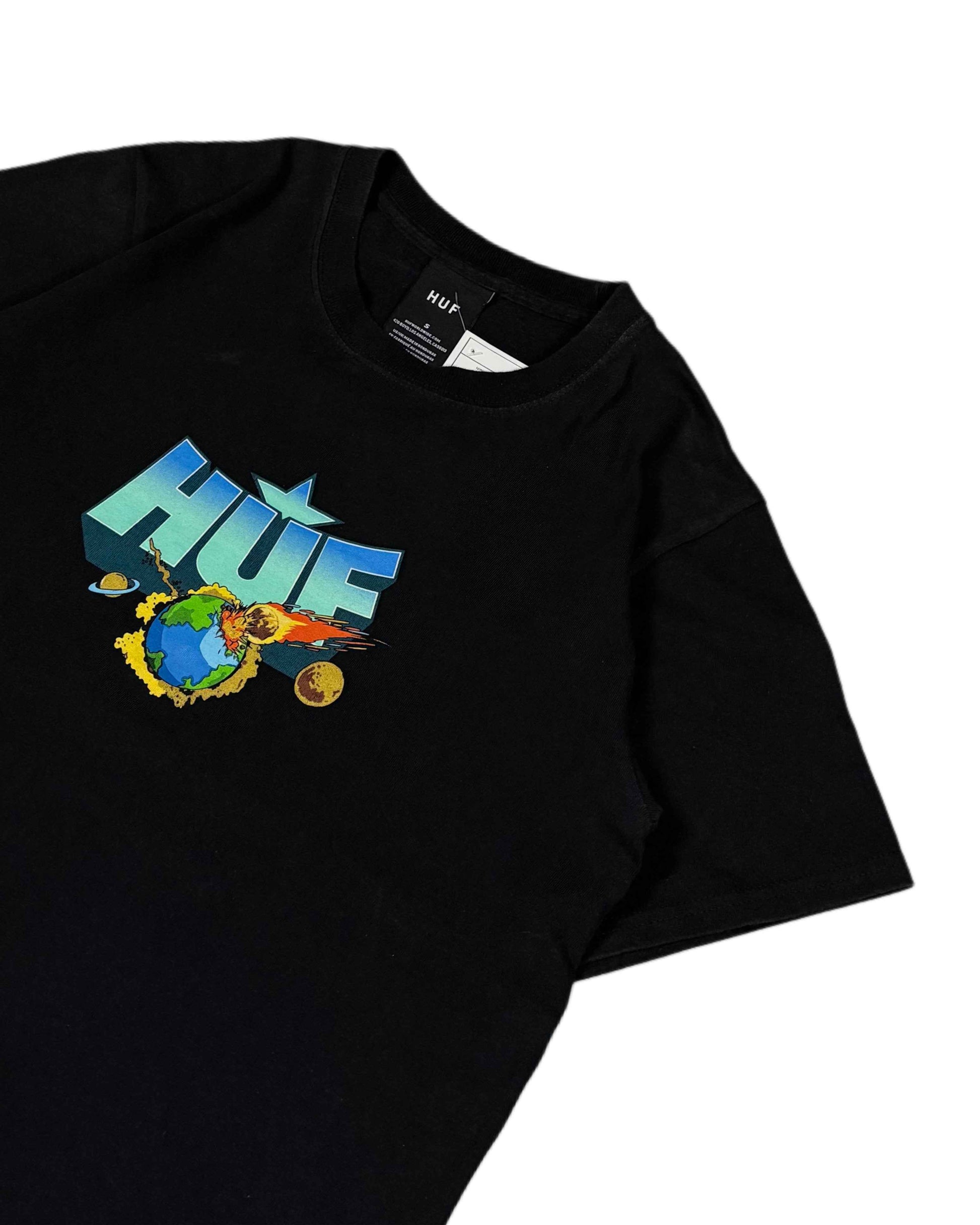 Huf T-shirt Black (S) - Gods Thrift Athens