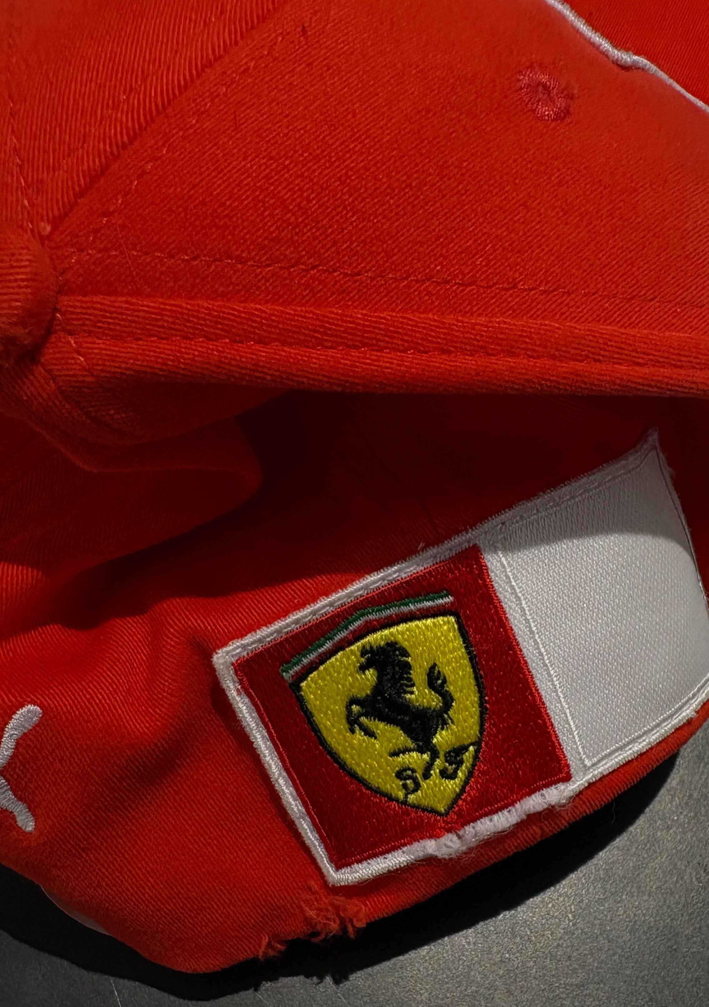 00s Deadstock Ferrari Hat Red (OS) - Gods Thrift Athens
