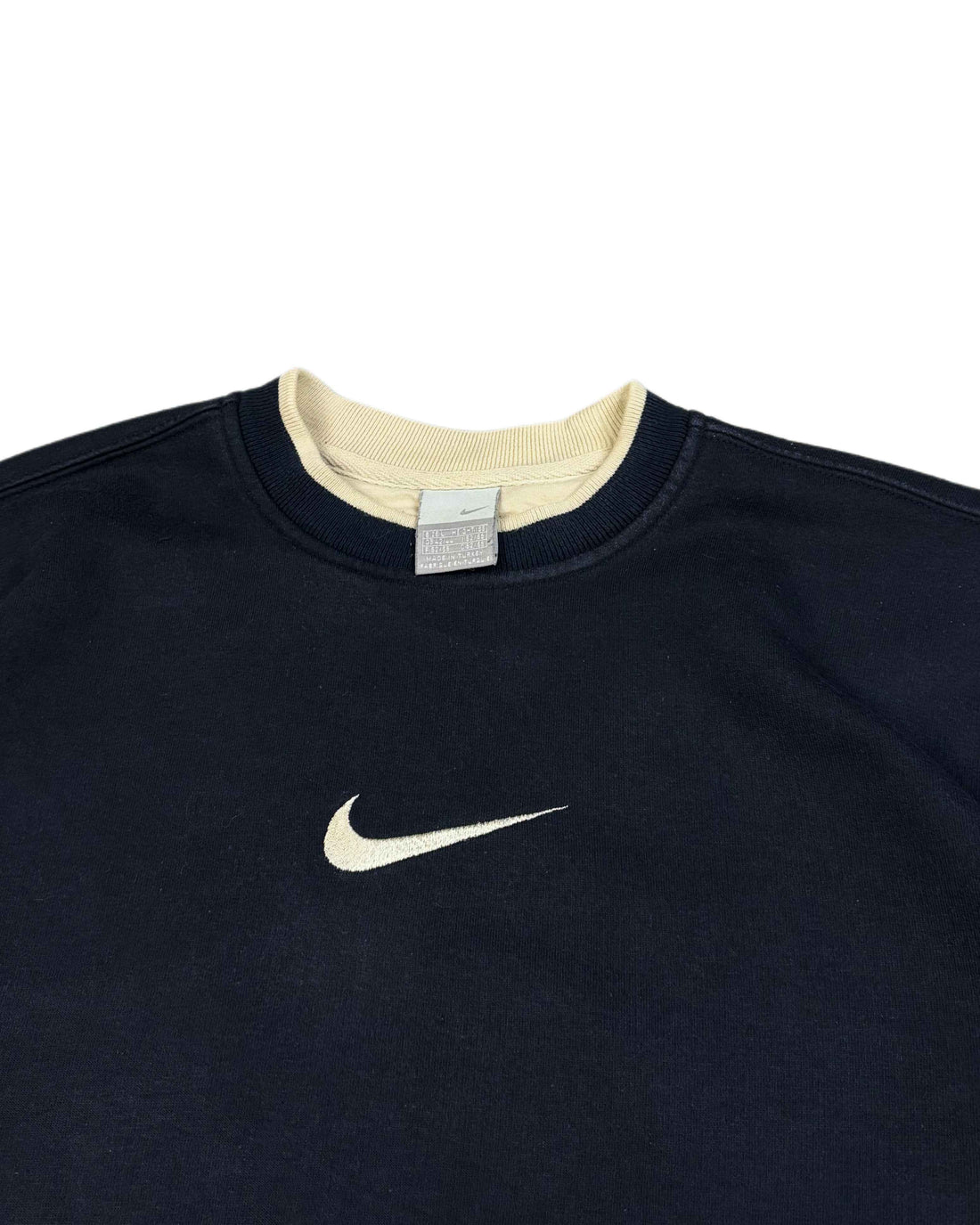 Vintage Nike Center Swoosh Crewneck Navy Blue (M) - Gods Thrift Athens