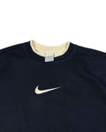 Vintage Nike Center Swoosh Crewneck Navy Blue (M) - Gods Thrift Athens