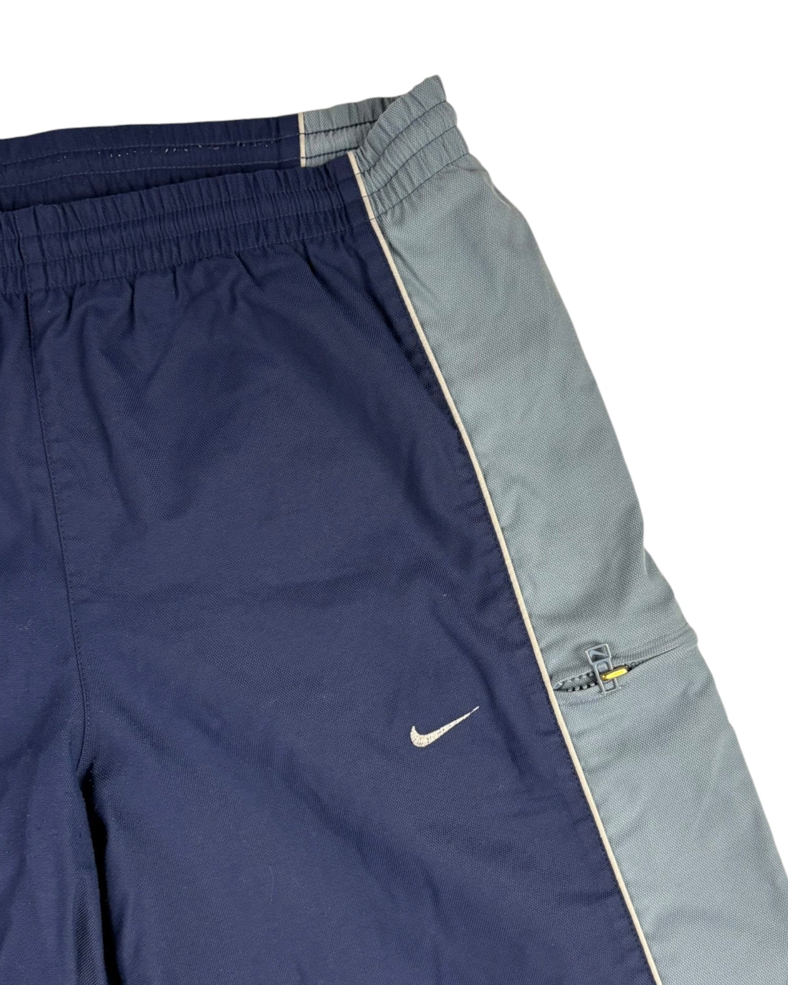Vintage 00s Nike Track Pants | Navy Blue / Baby Blue | Size M