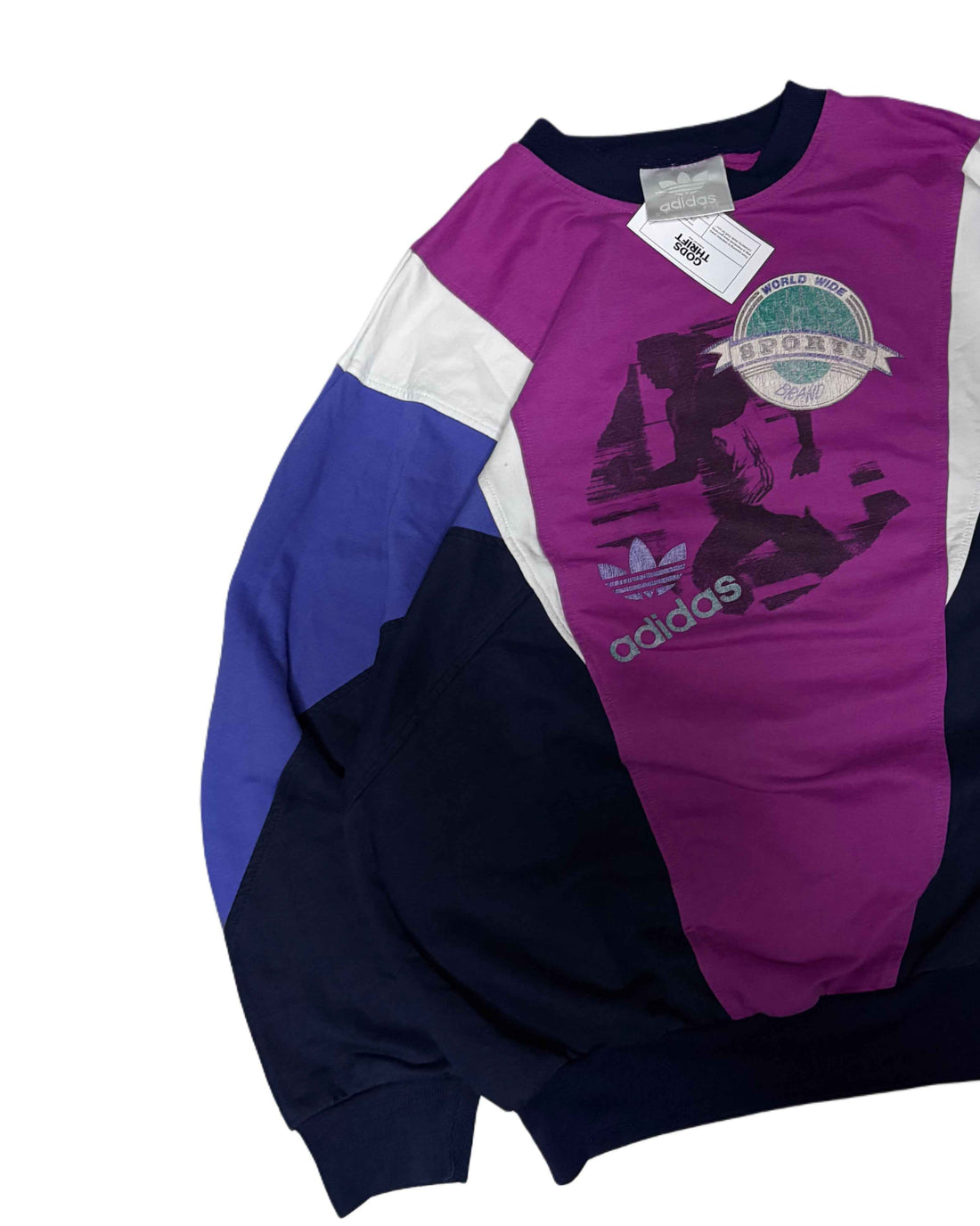 Vintage Adidas Crewneck Multicolor (L) - Gods Thrift Athens