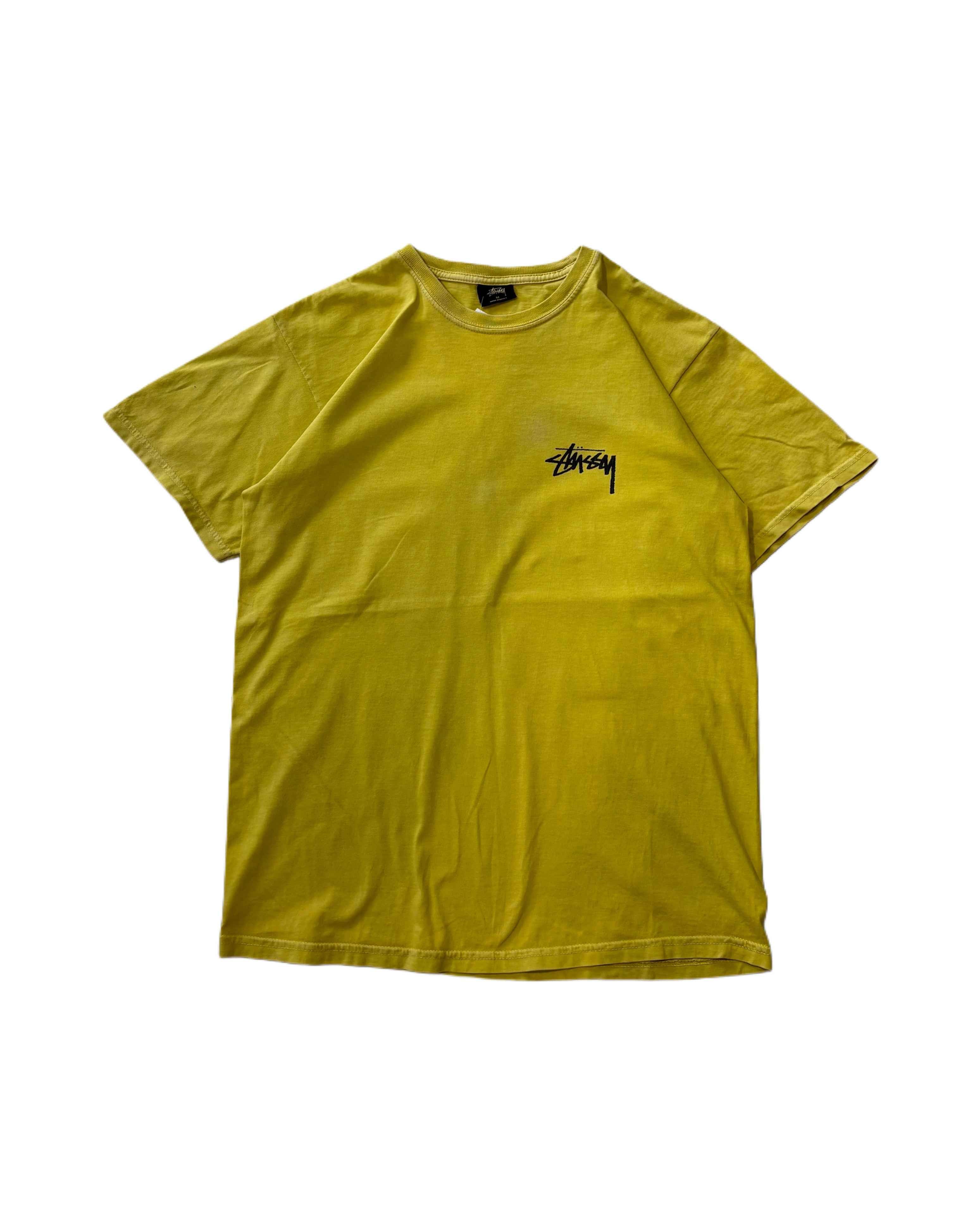 Stussy 8Ball T-shirt in Yellow (M) - Gods Thrift Athens