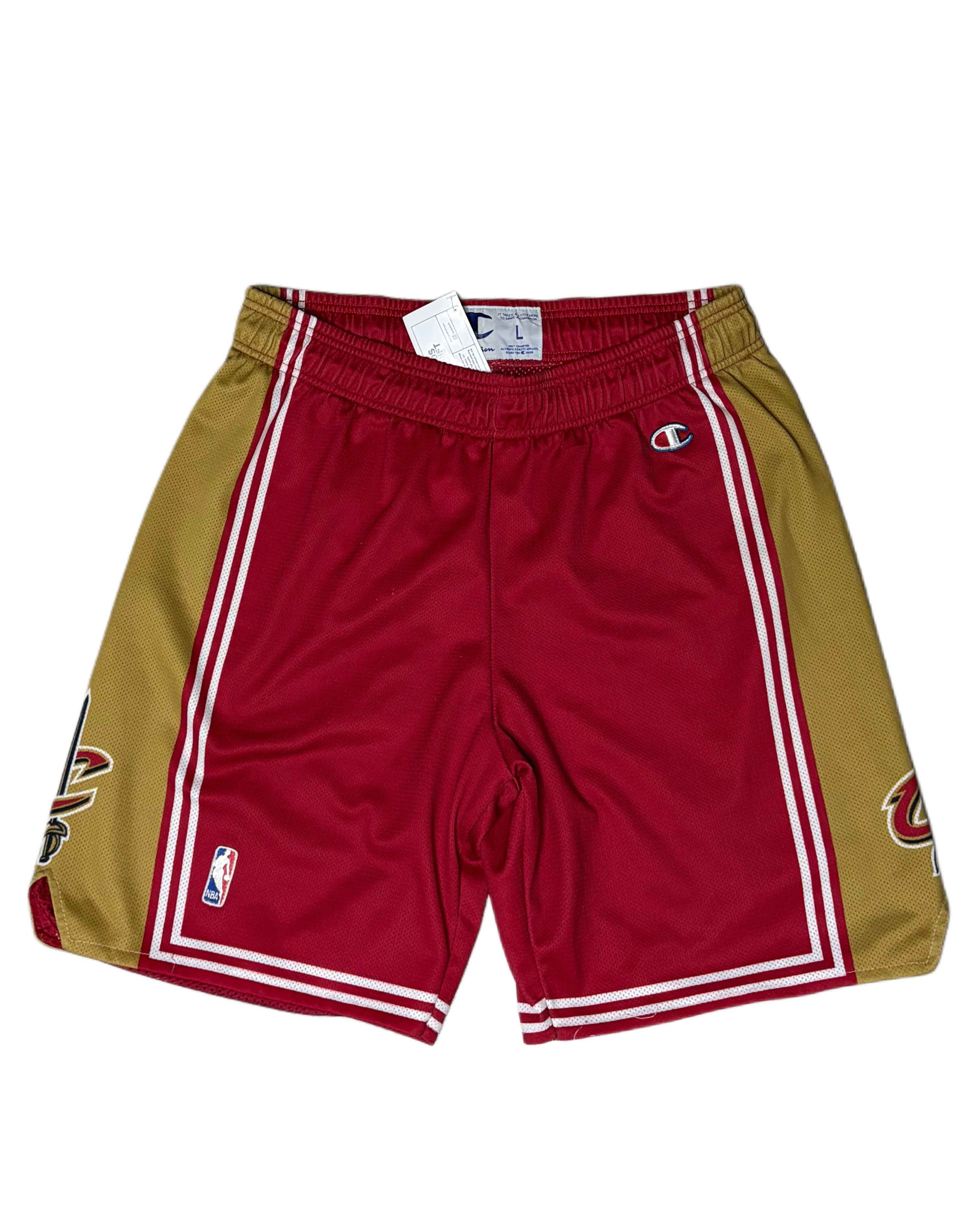 Vintage Champion Cleveland Cavaliers Basketball Shorts Red (L) - Gods Thrift Athens