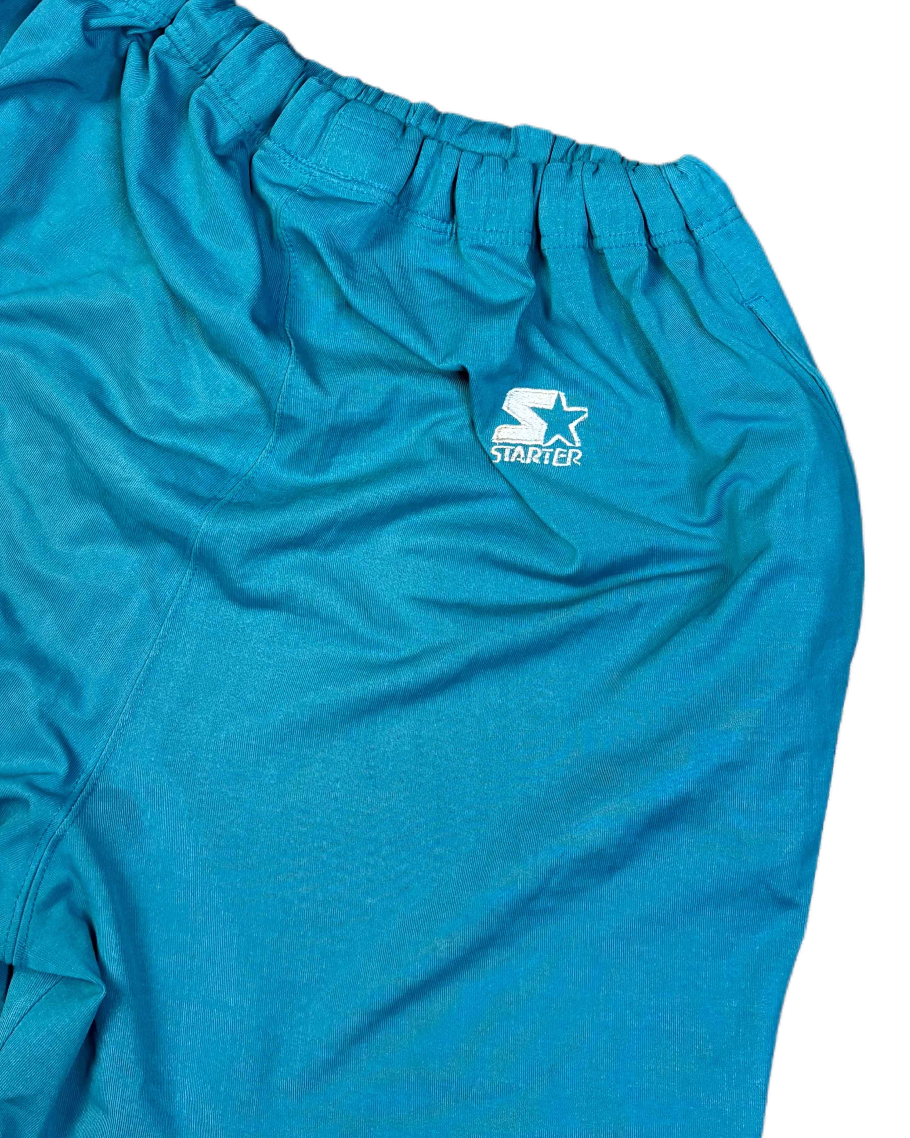 Vintage Starter Charlotte Hornets Basketball Shorts Blue (XL) - Gods Thrift Athens