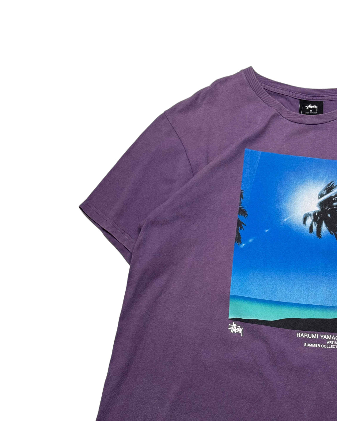 2017 Stussy X Harumi Yamaguchi T-shirt Burgundy (L) - Gods Thrift Athens