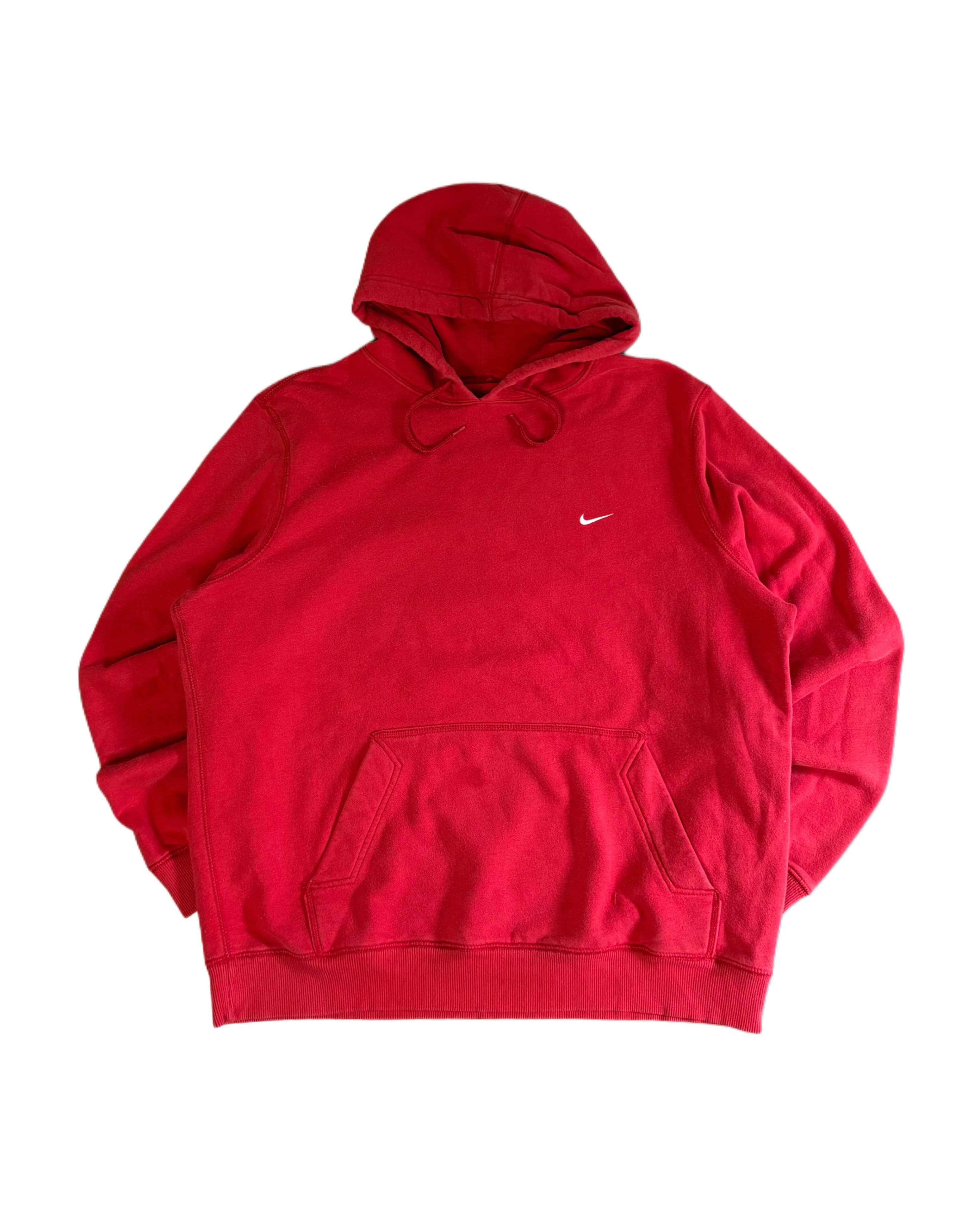 00s Nike Hoodie Red (L) - Gods Thrift Athens
