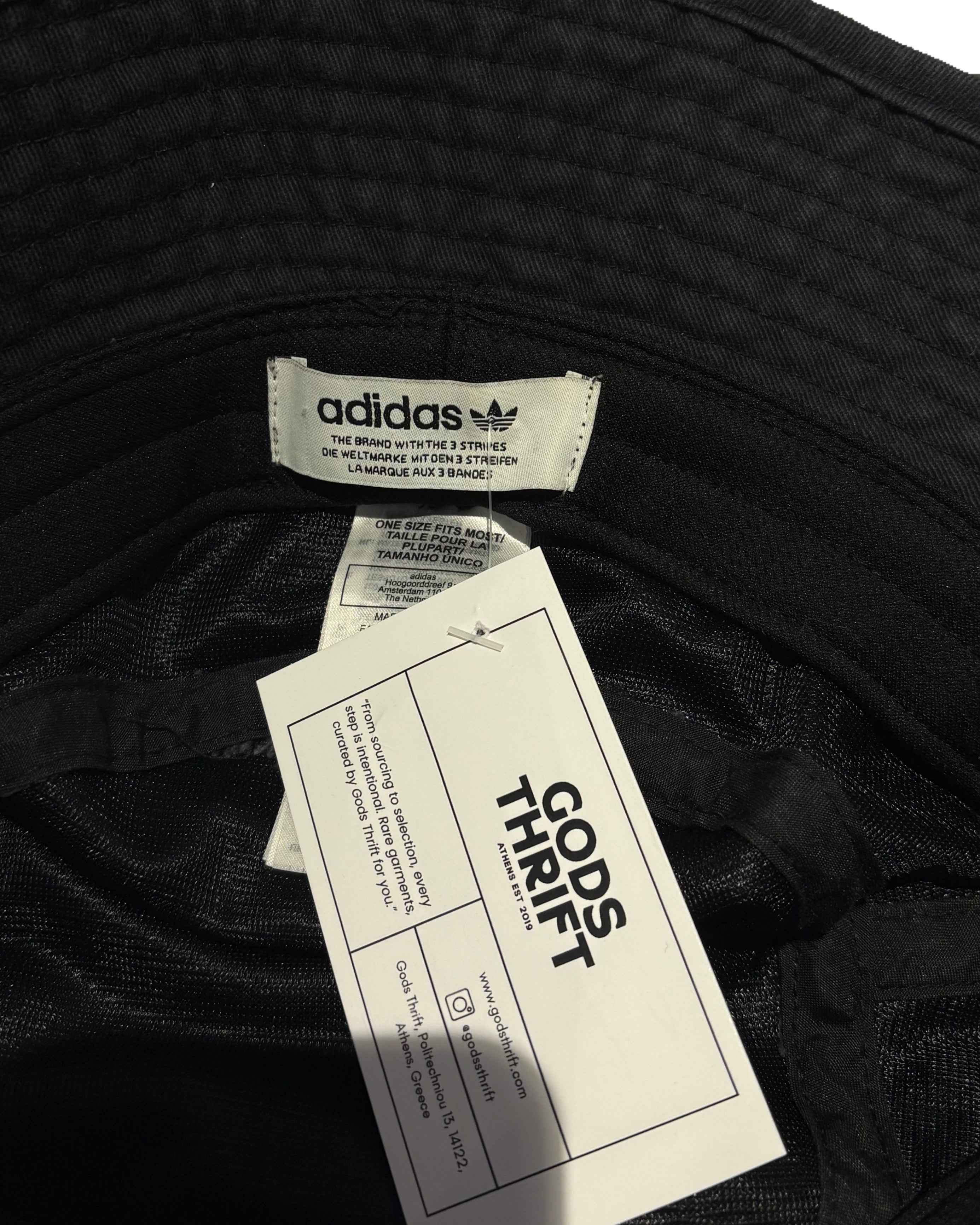 00s Adidas Bucket Hat Black (OS) - Gods Thrift Athens