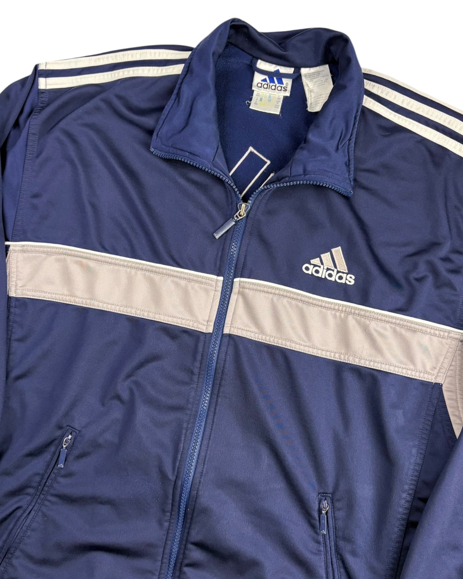 Vintage 2000s Adidas Track Jacket | Navy Blue | Size M