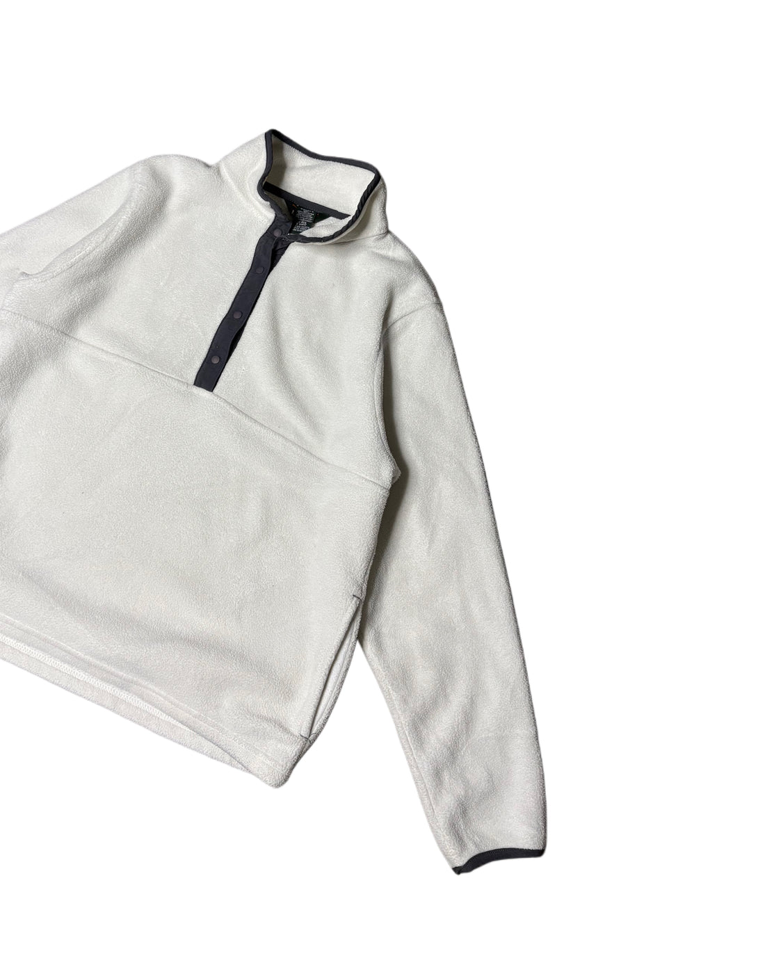 L.L Bean Fleece White (M) - Gods Thrift Athens