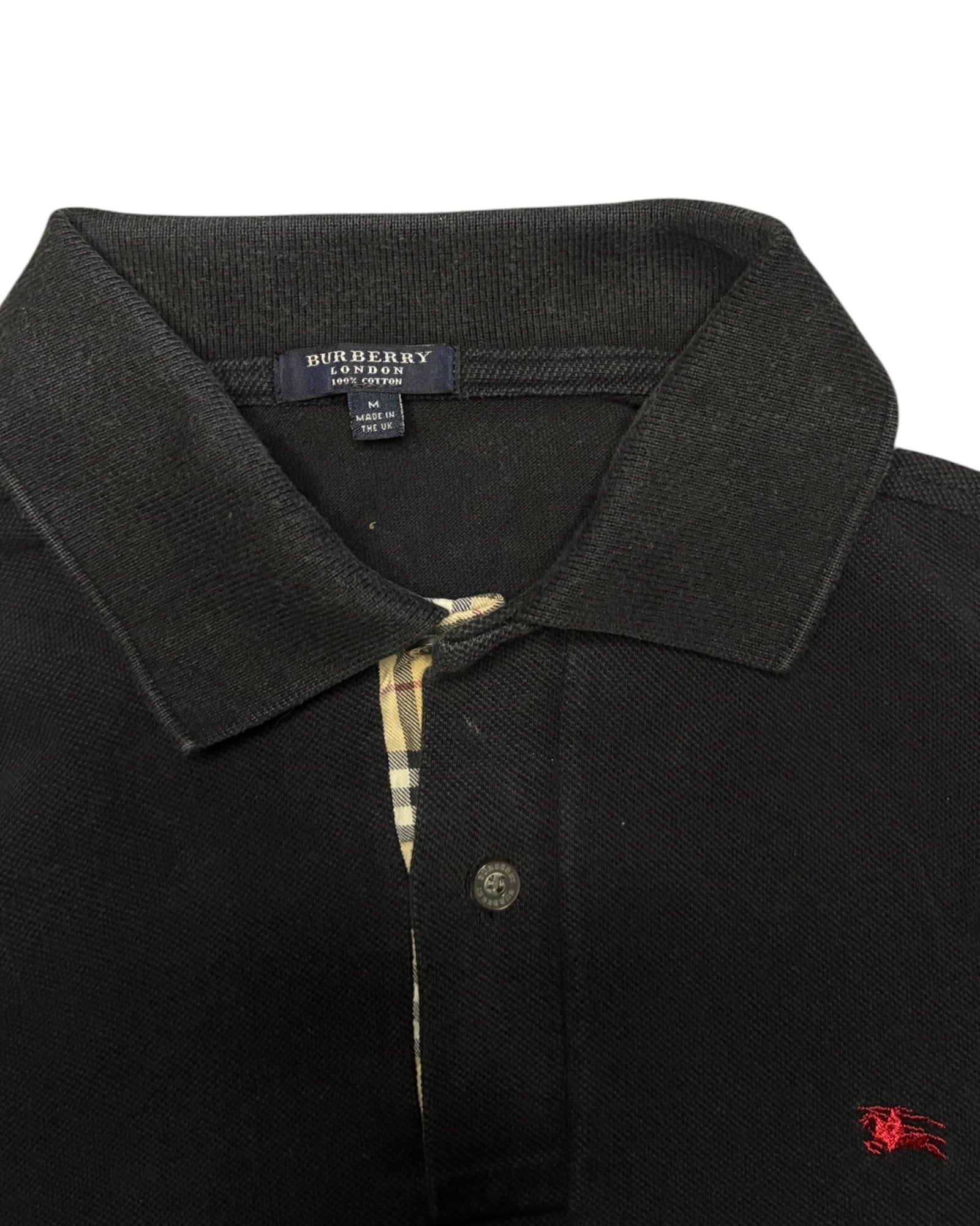Vintage 2000s Burberry Polo | Black | Size M | Made in UK