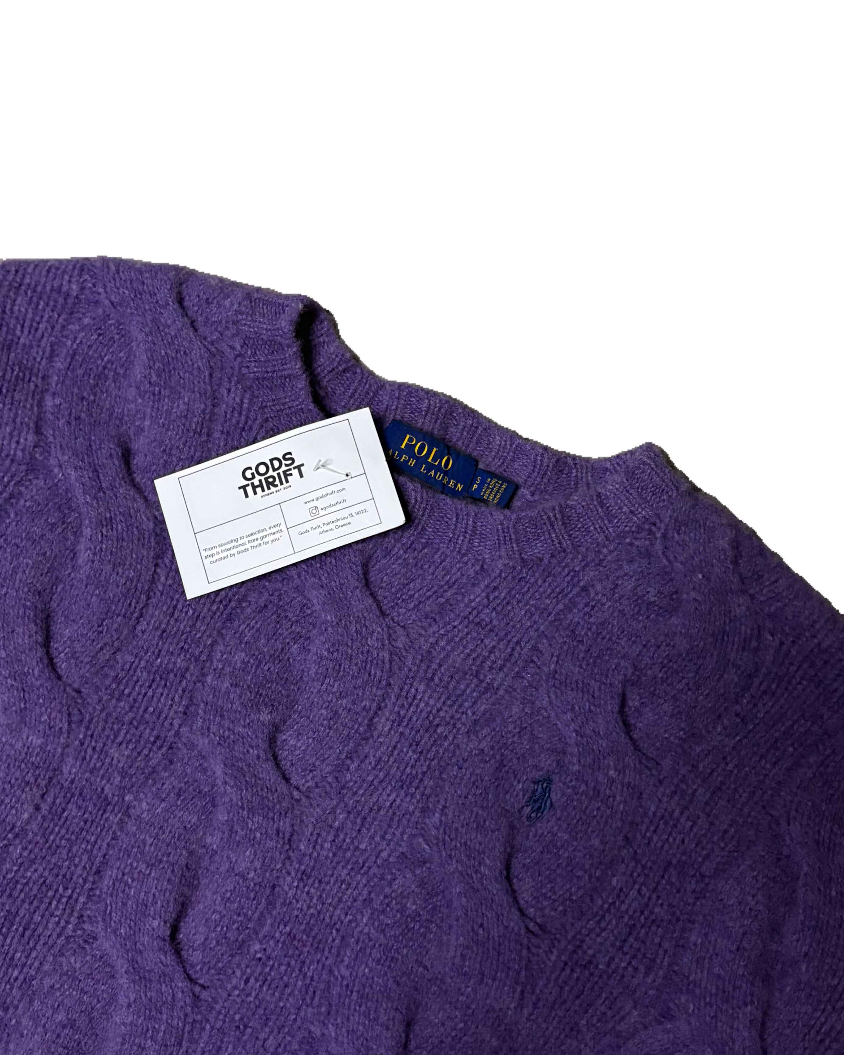 Polo Ralph Lauren Knit Sweater Deep Purple Womens (XS) - Gods Thrift Athens