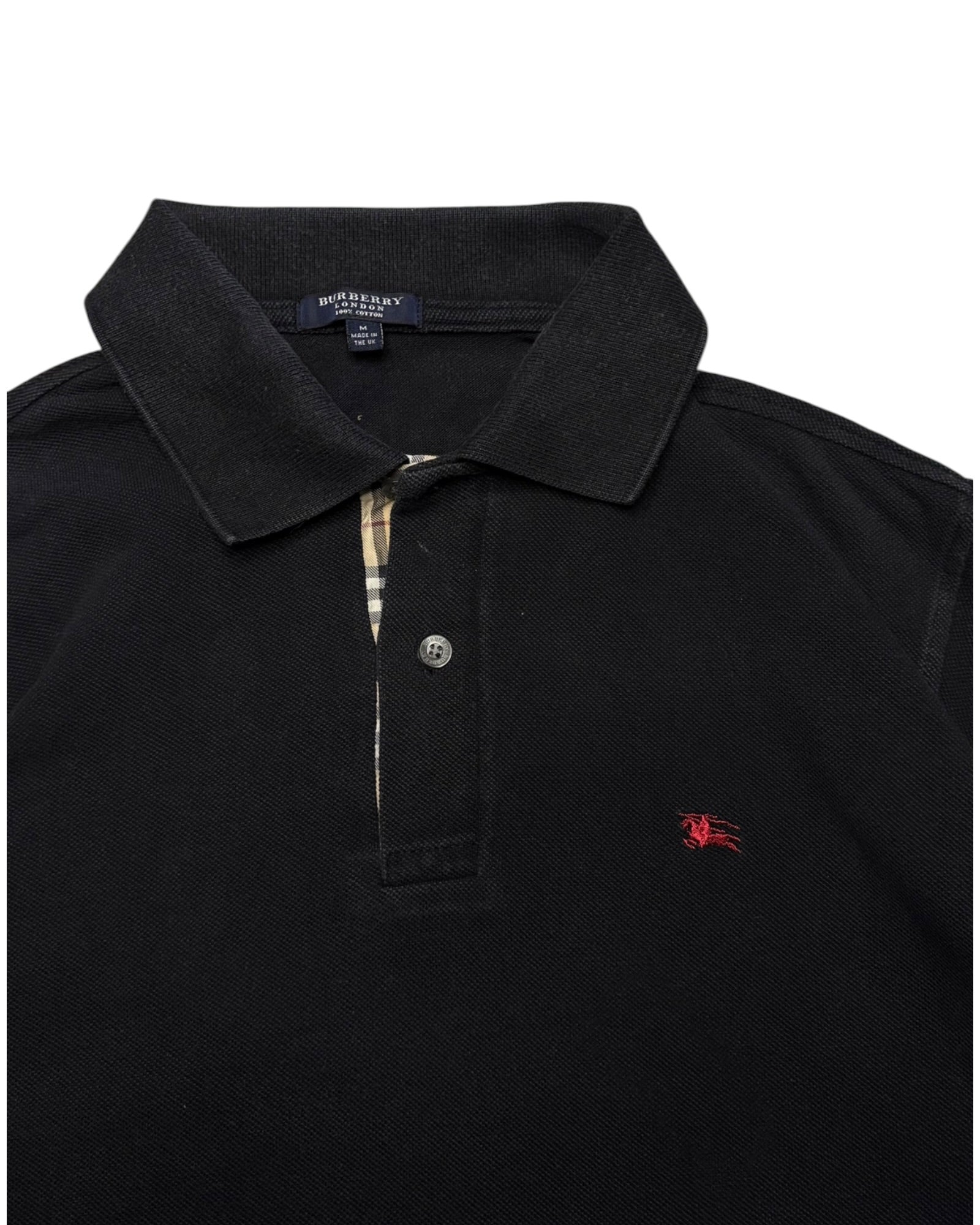 Vintage 2000s Burberry Polo | Black | Size M | Made in UK