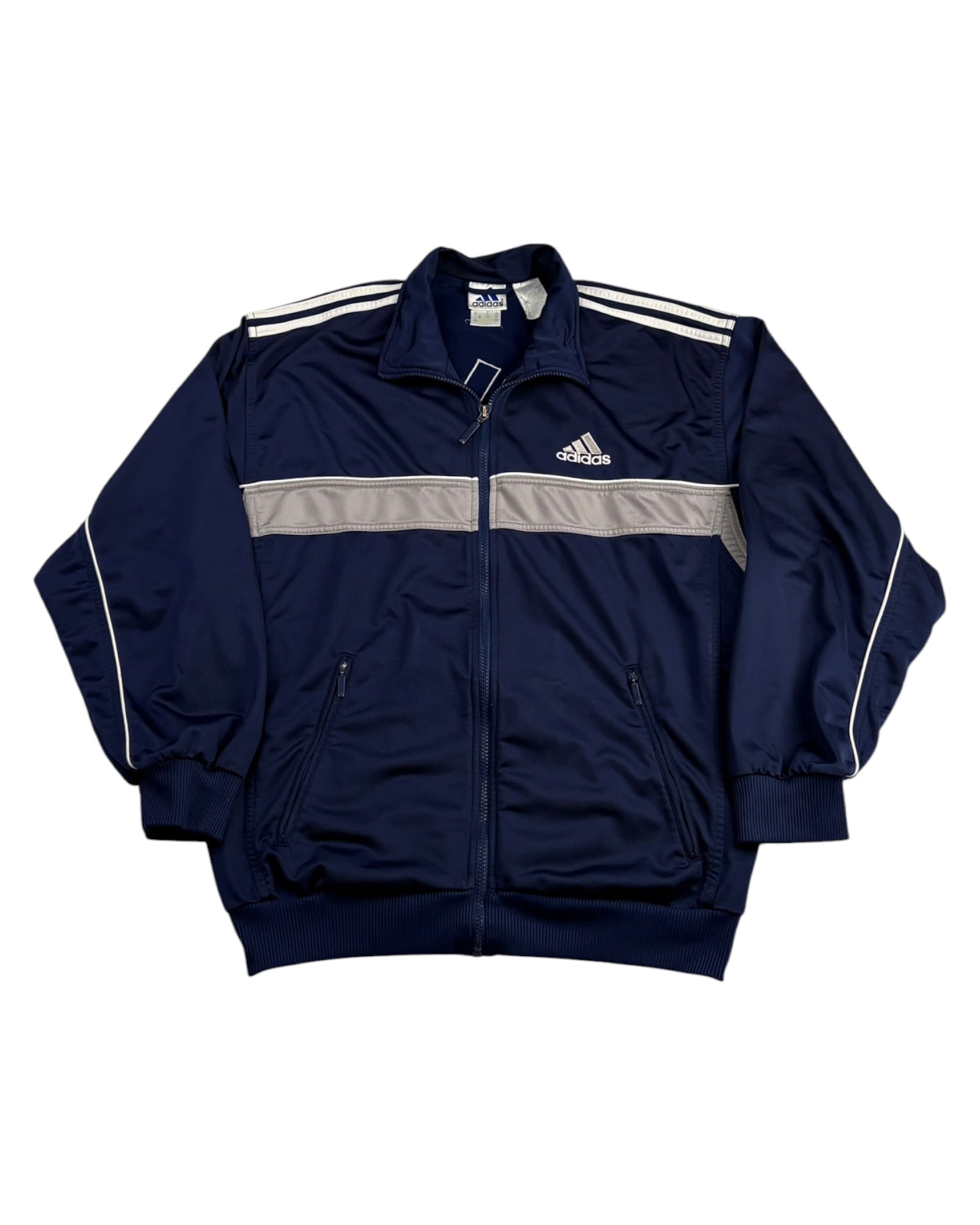 Vintage 2000s Adidas Track Jacket | Navy Blue | Size M