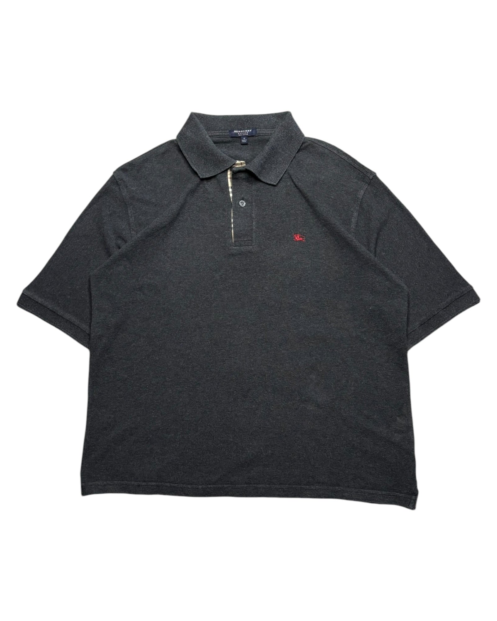 Vintage 2000s Burberry Polo | Grey | Size M | Made in UK