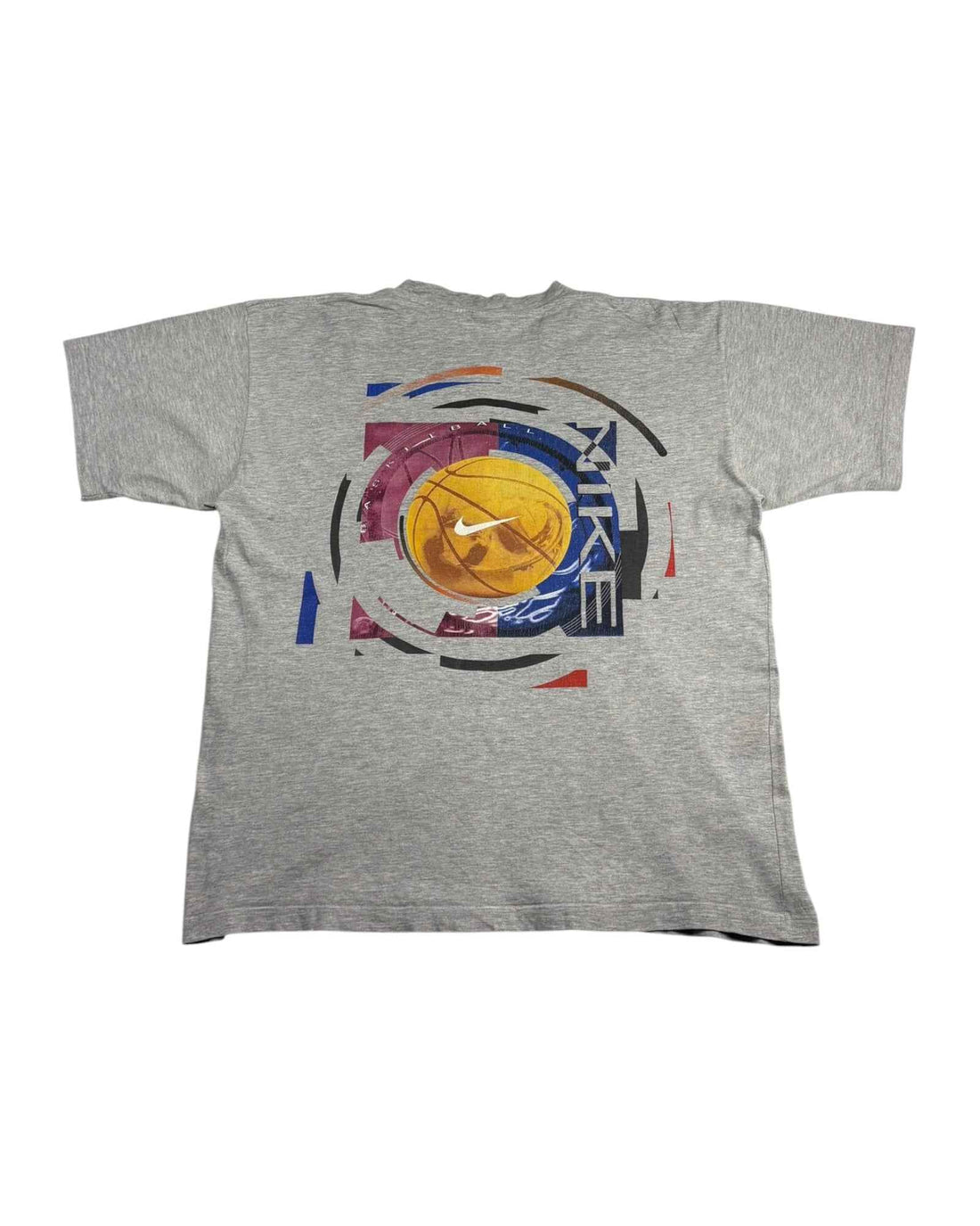 Vintage 2000s Nike Basketball Tee | Grey | Size L | Made in Greece