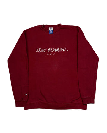 Vintage 00s Stussy Crewneck Red (M)