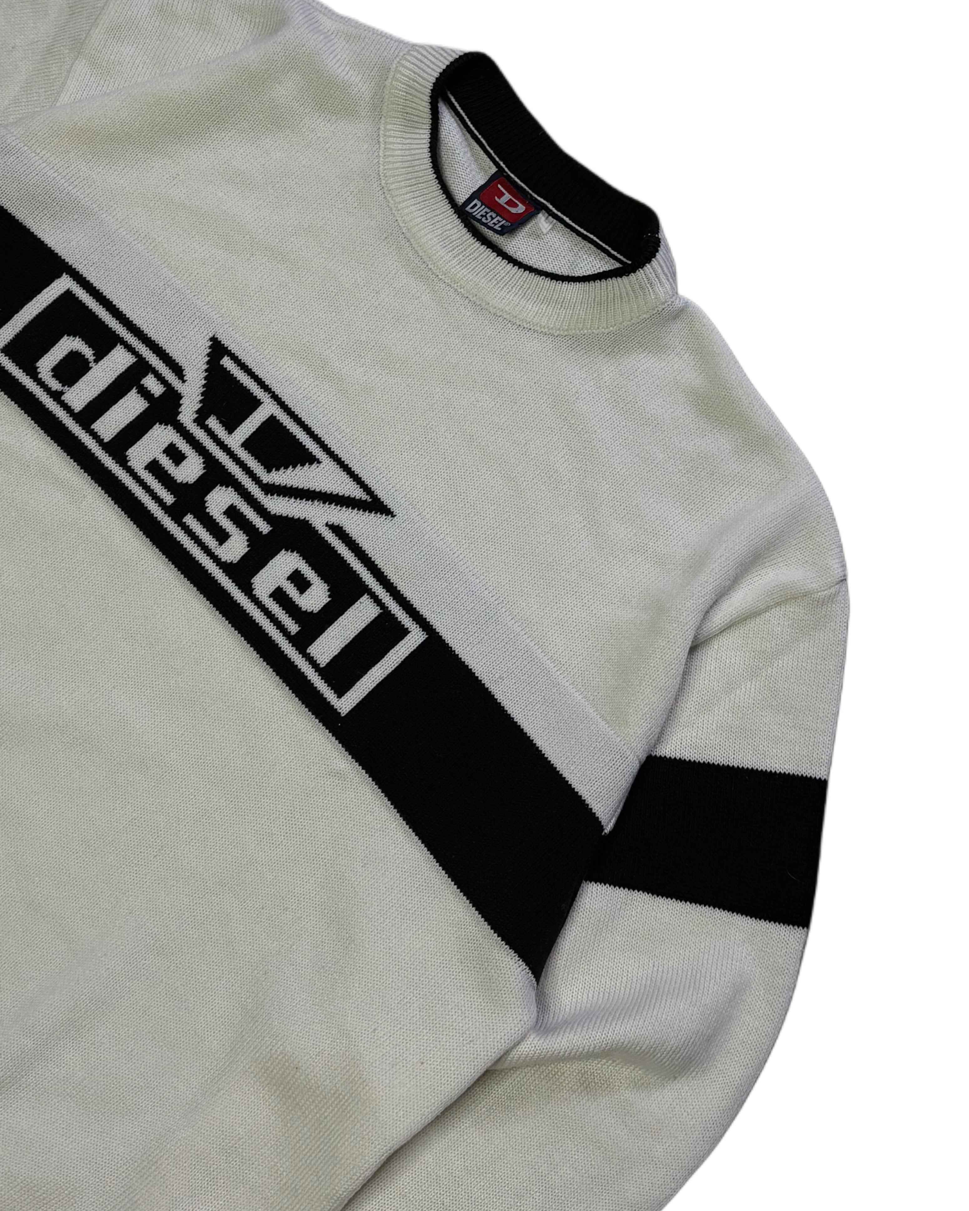 Vintage Diesel Wool Sweater Cream (L) - Gods Thrift Athens